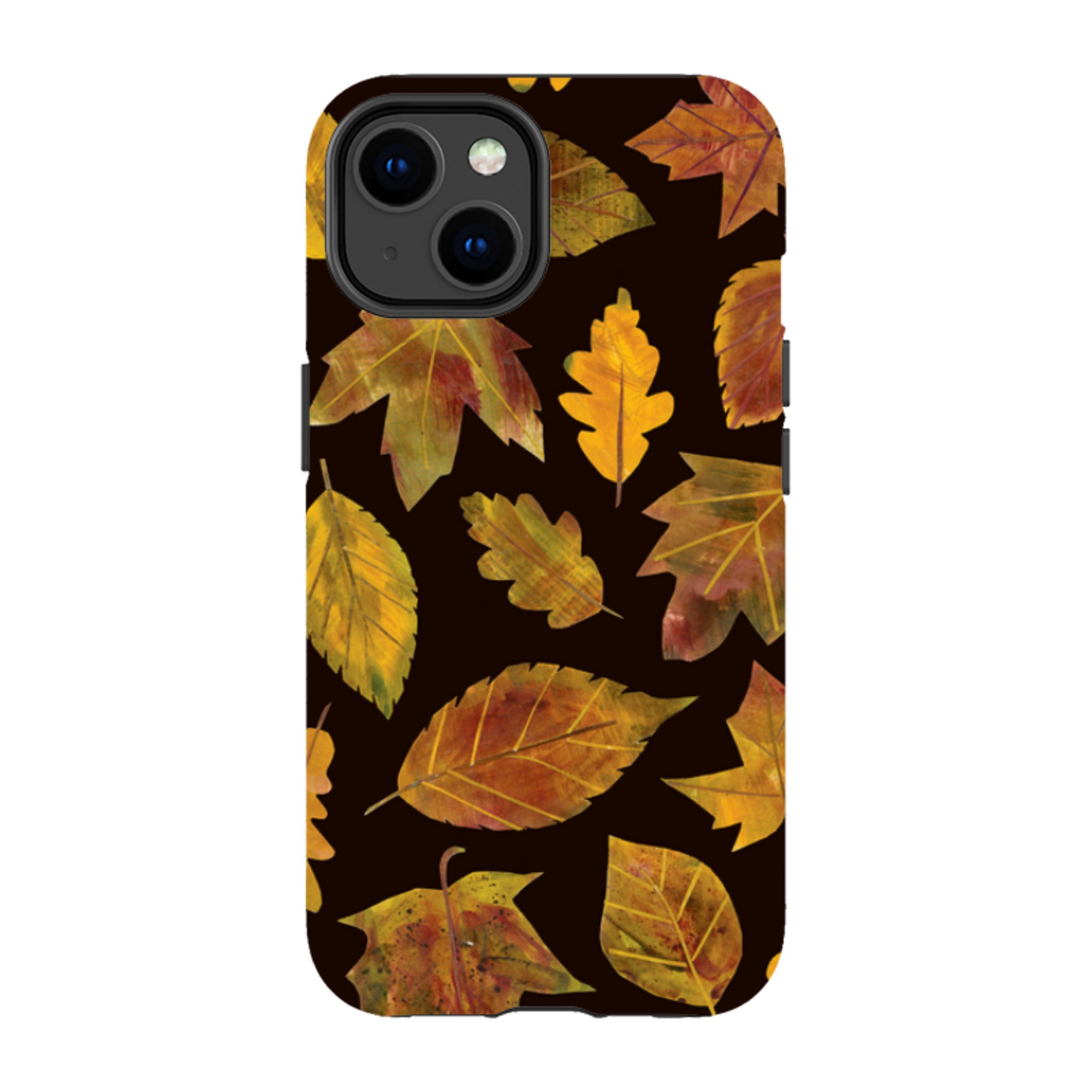 iPhone MagSafe Tough Case - Autumn Textured Leaves By Tracey English