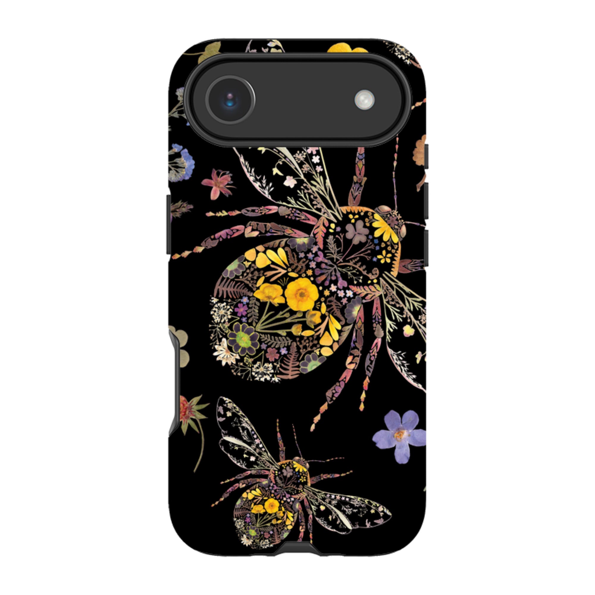 iPhone MagSafe Tough Case -  Floral Bumble Bees By Helen Ahpornsiri