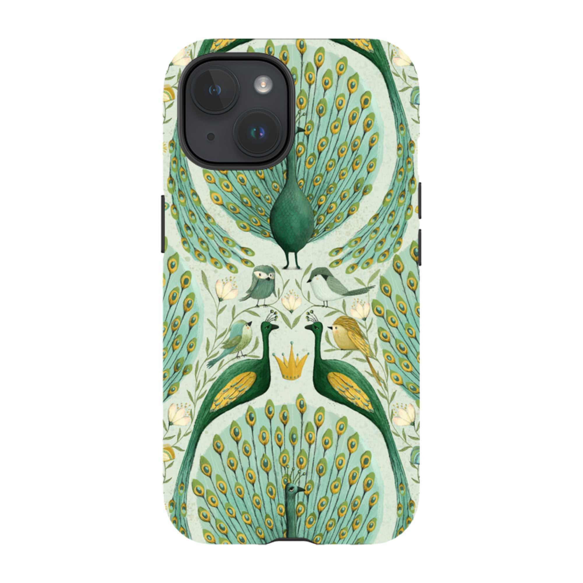 iPhone Tough Case - Peacock Pattern By Maja Lindberg