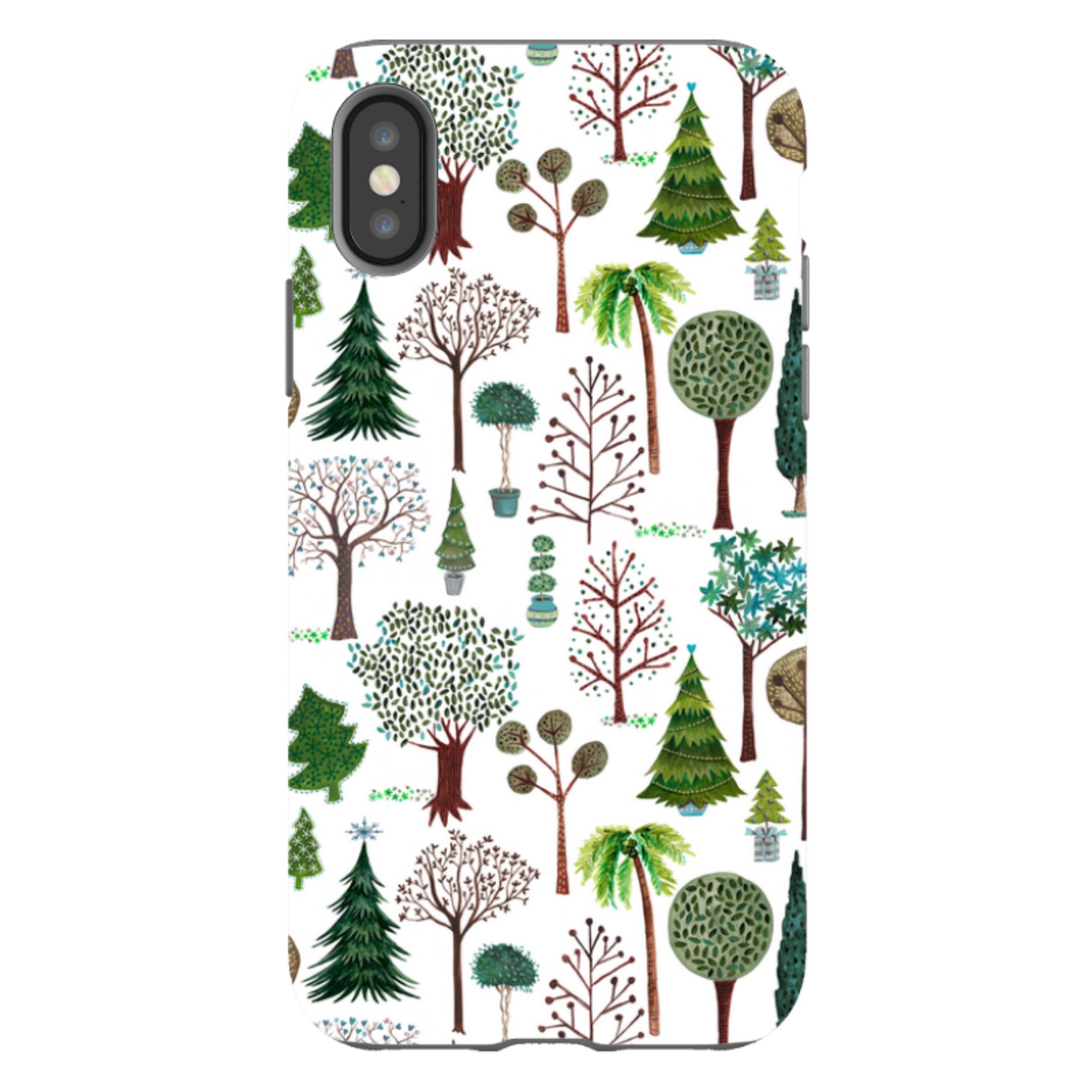 iPhone Tough Case - Xmas Trees By Caroline Bonne Muller