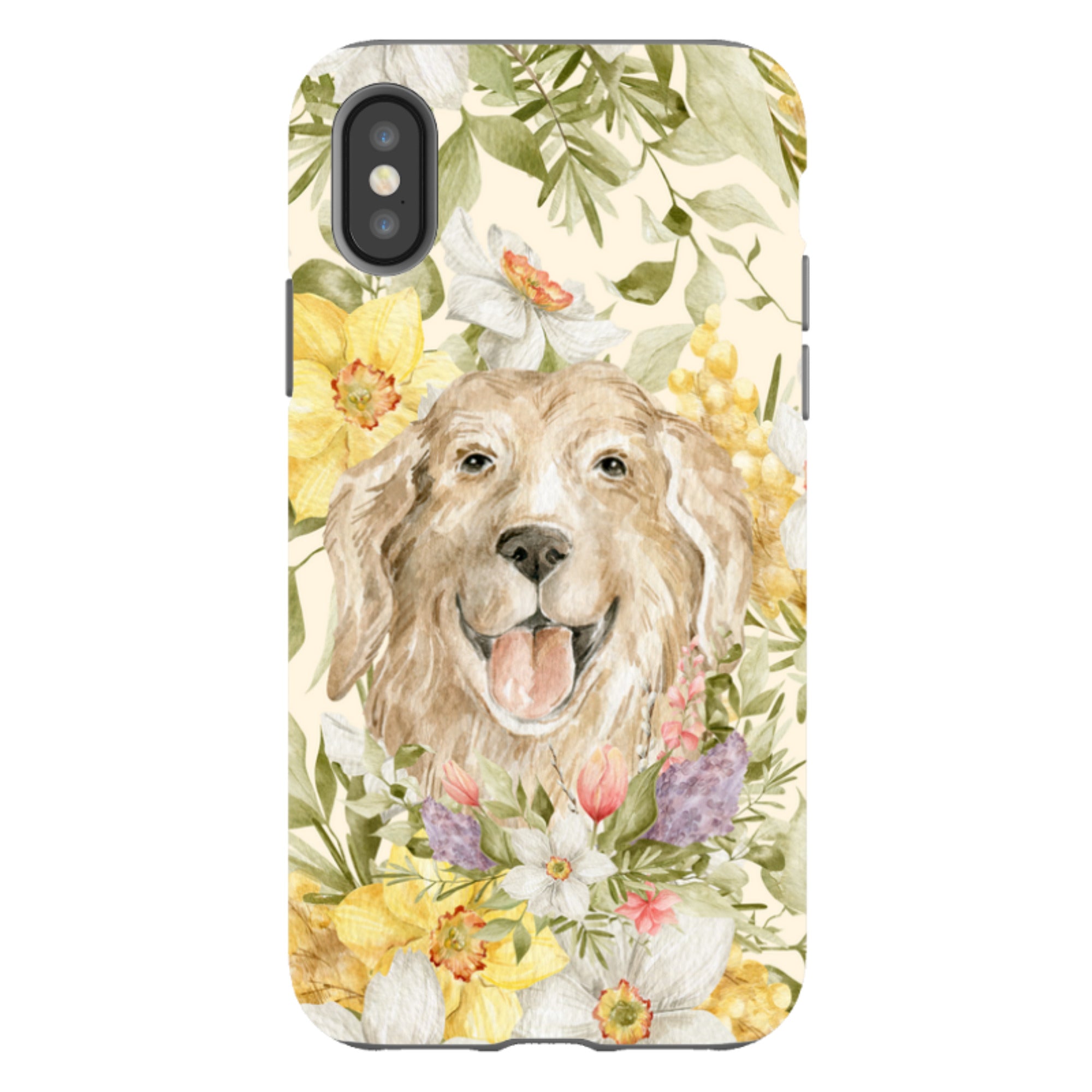 iPhone Tough Case - Floral Dog