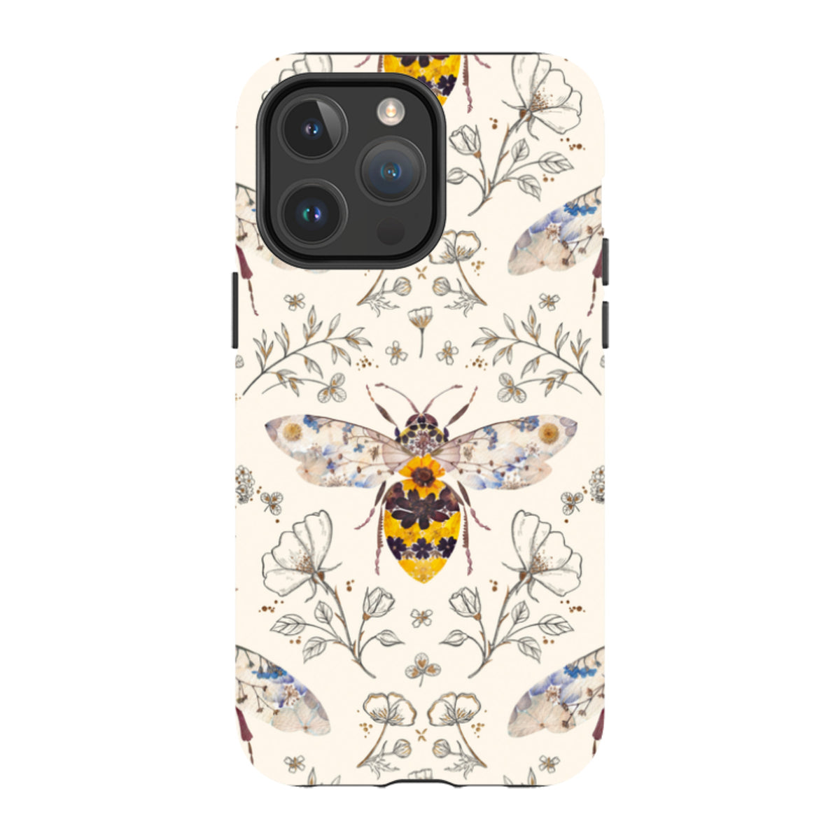 iPhone MagSafe Tough Case - Alabaster Bumble Bee By Helen Ahpornsiri