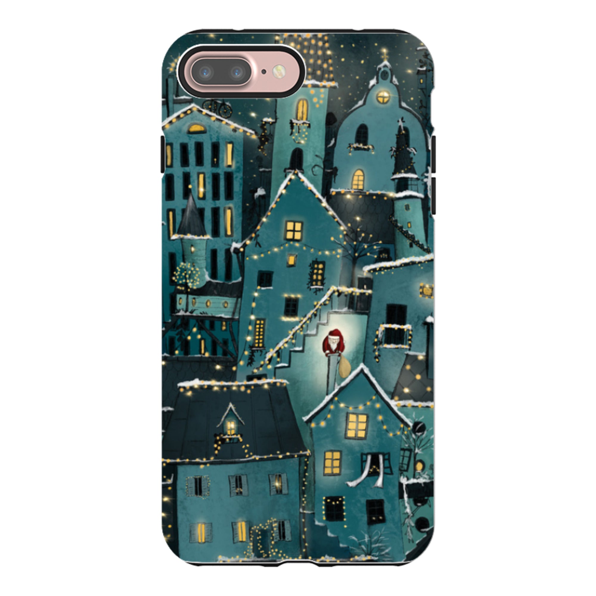 iPhone Tough Case - Citywinkles Blue By Maja Lindberg