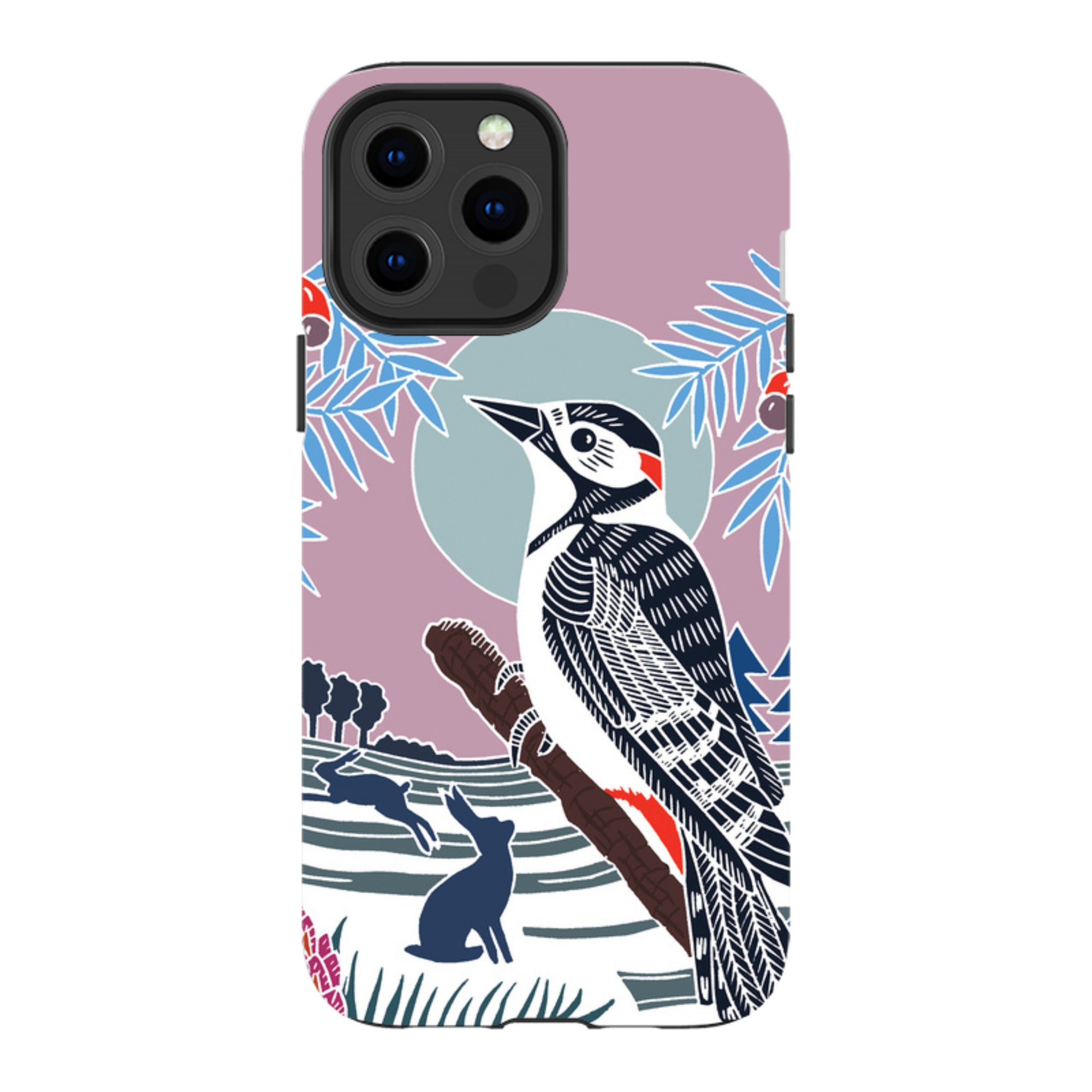 iPhone Tough Case - Woodpecker Pale By Kate Heiss