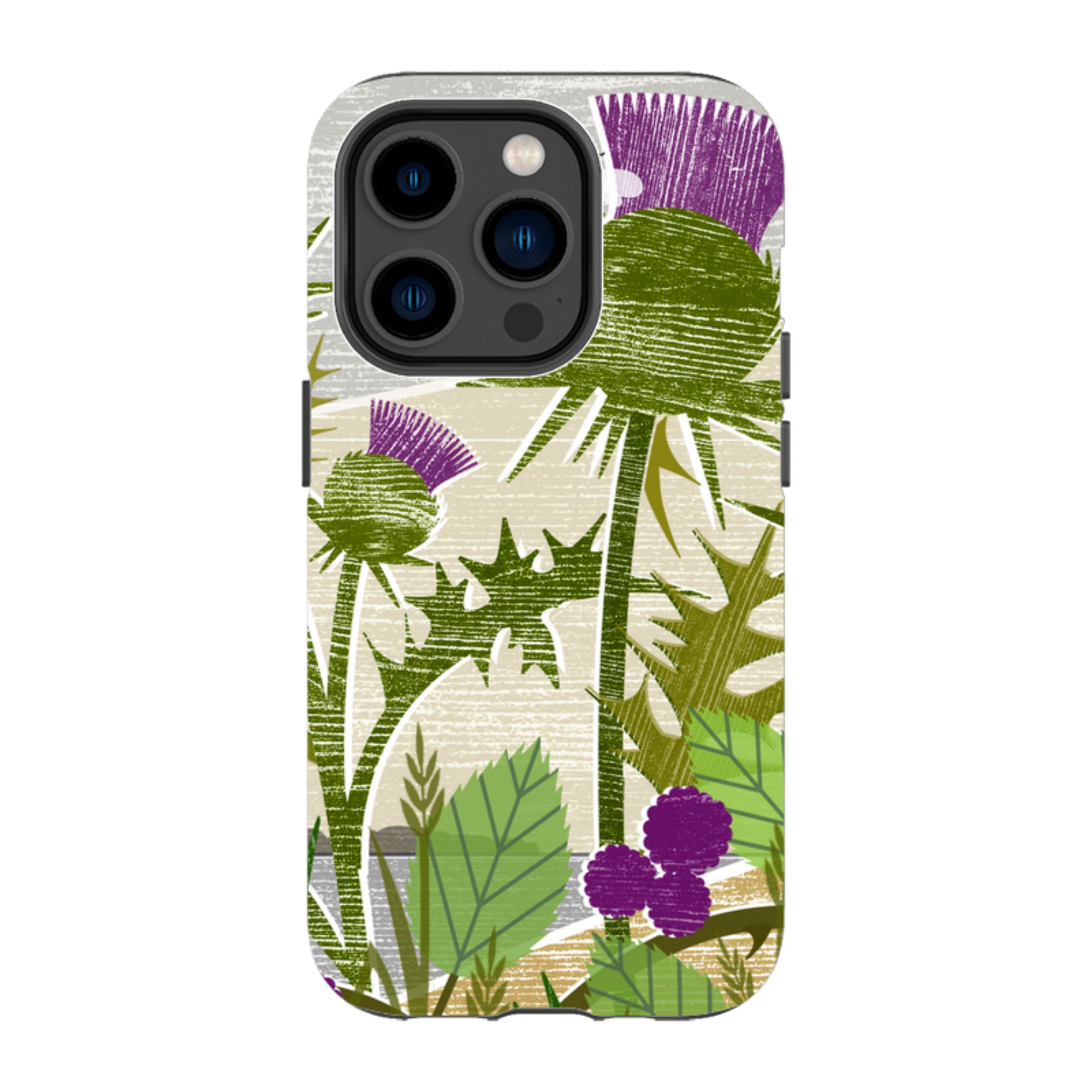 iPhone Tough Case - Purple Thistle By Liane Payne