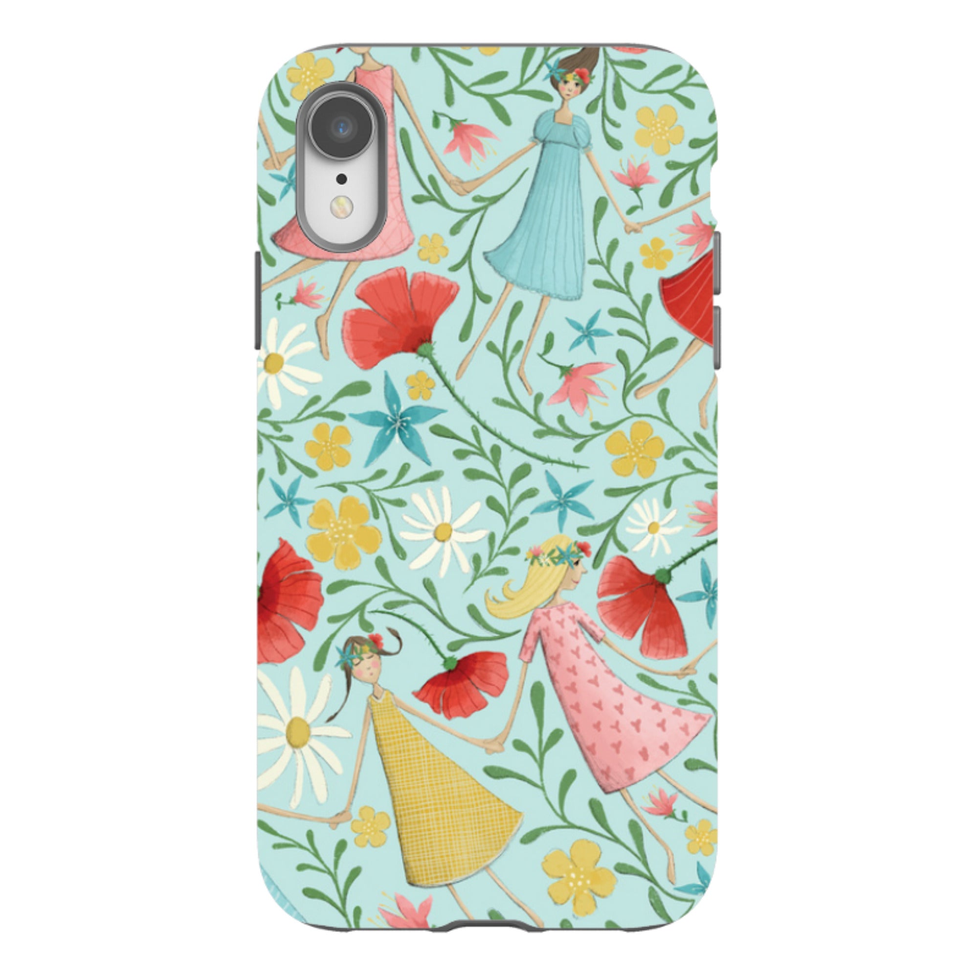 iPhone Tough Case - Midsummer Dance Blue By Maja Lindberg