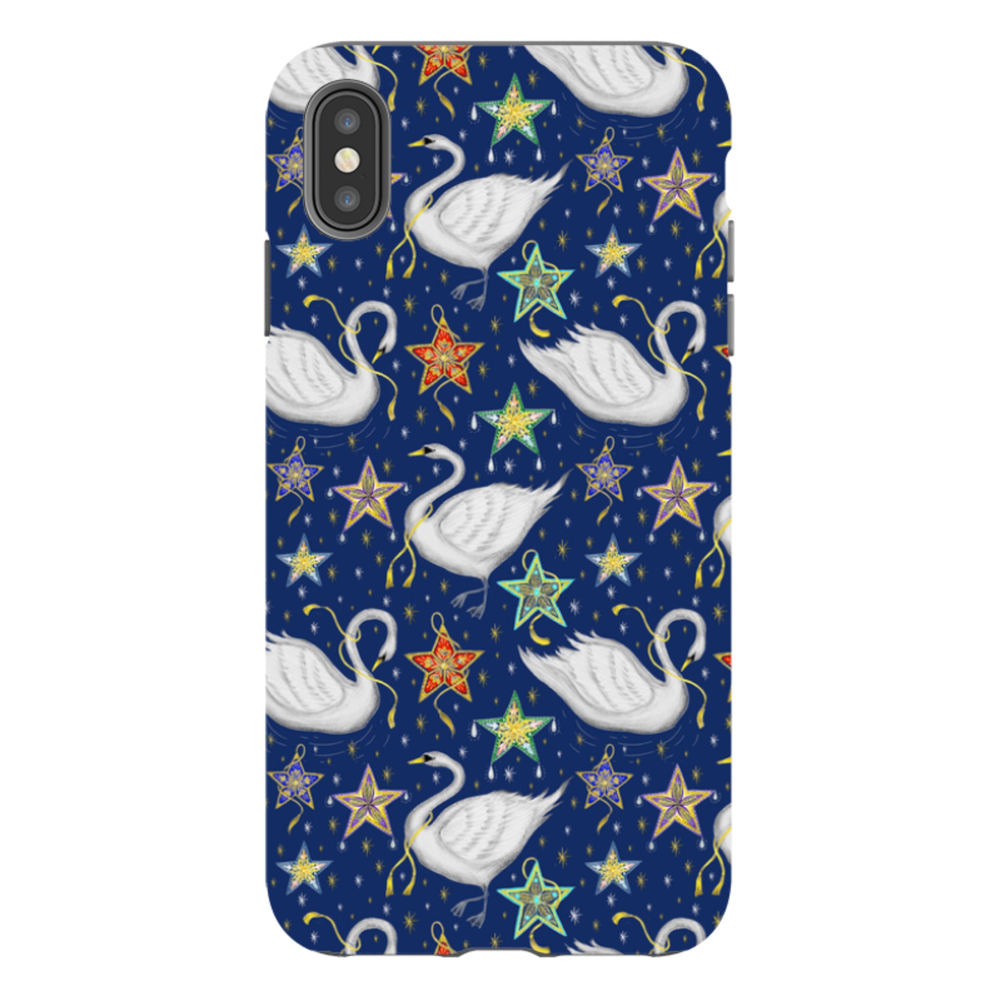 iPhone Tough Case - Swan Pattern By Catherine Rowe
