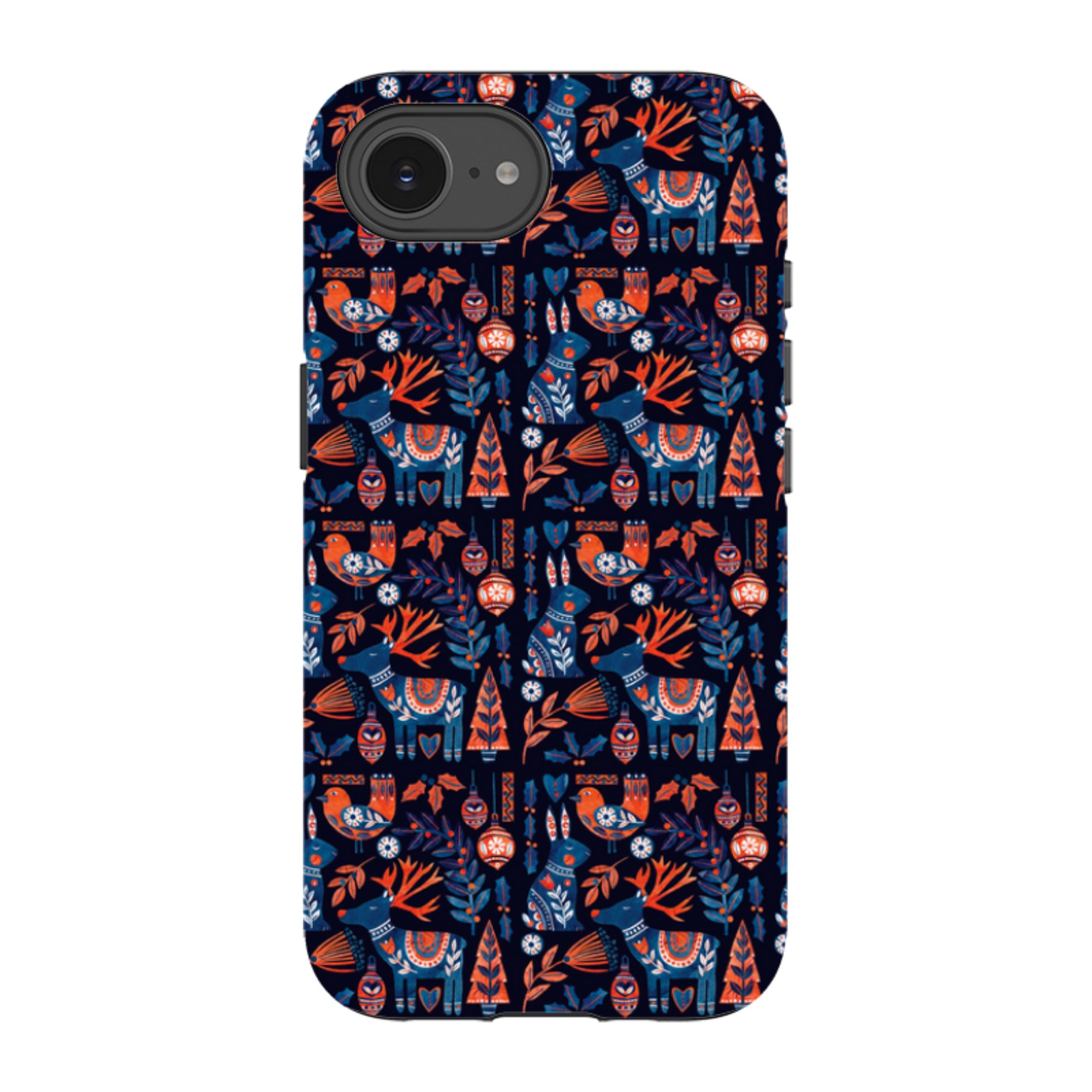 iPhone Tough Case - Scandi Animals Dark By Tracey English