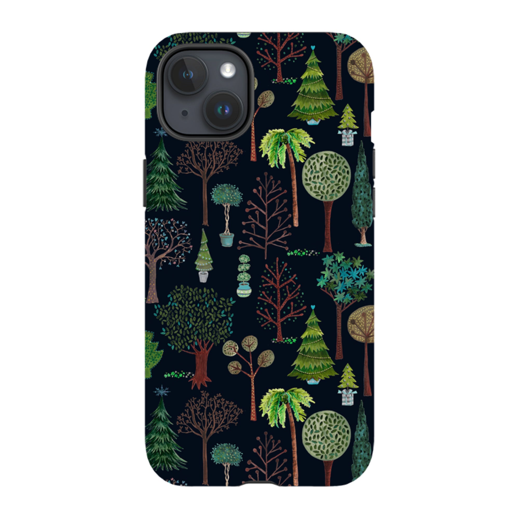 iPhone MagSafe Tough Case -  Xmas Trees Dark By Caroline Bonne Muller