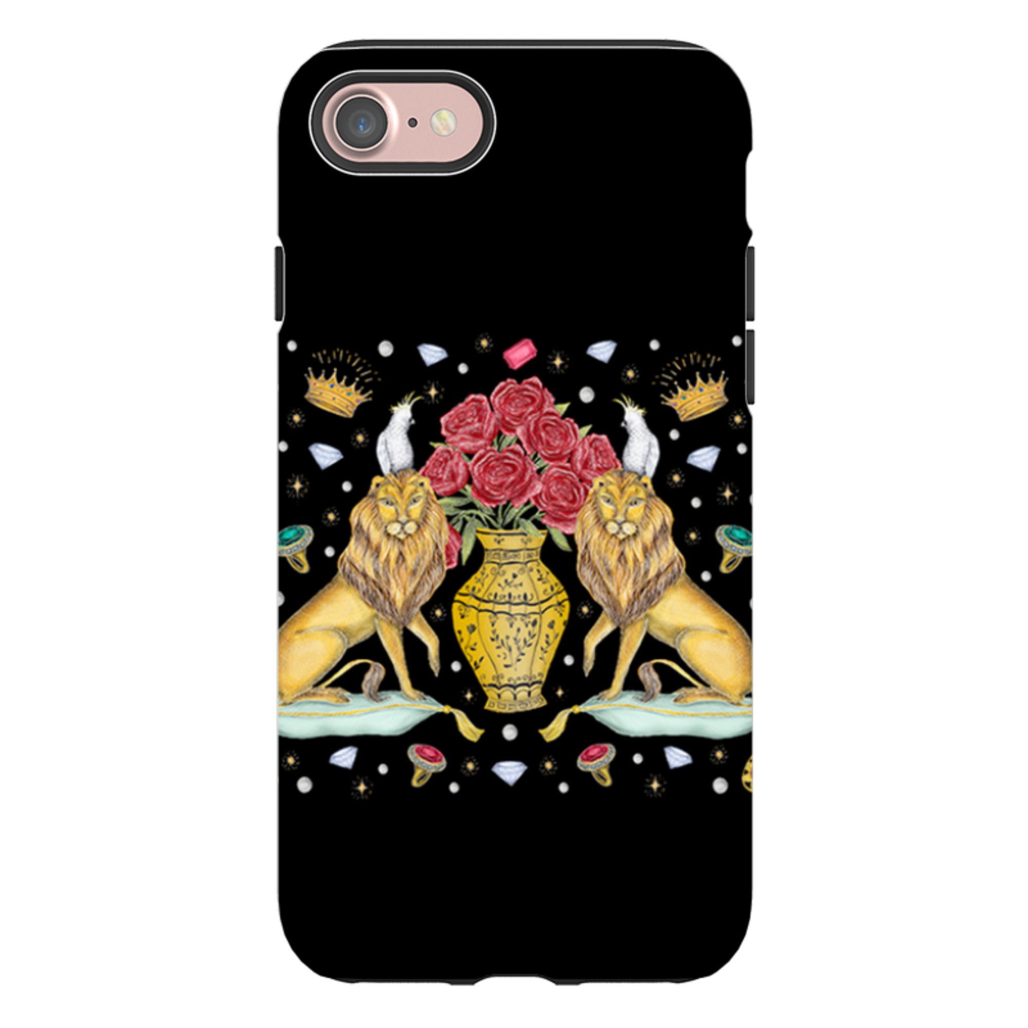 iPhone Tough Case - Lion And Vase By Catherine Rowe