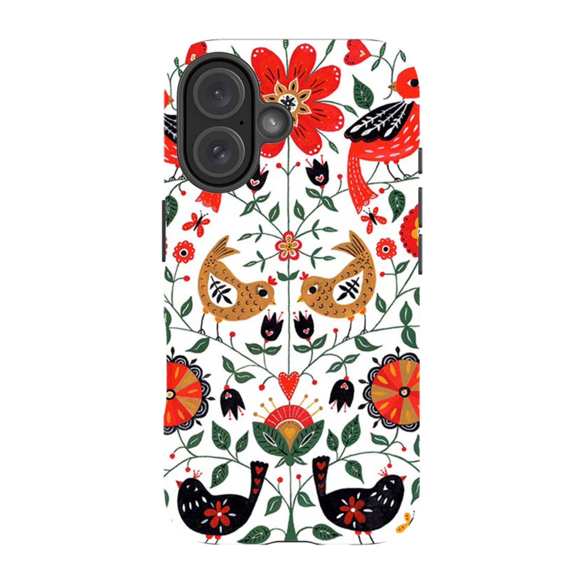 iPhone Tough Case - Birds And florals By Suzy Taylor