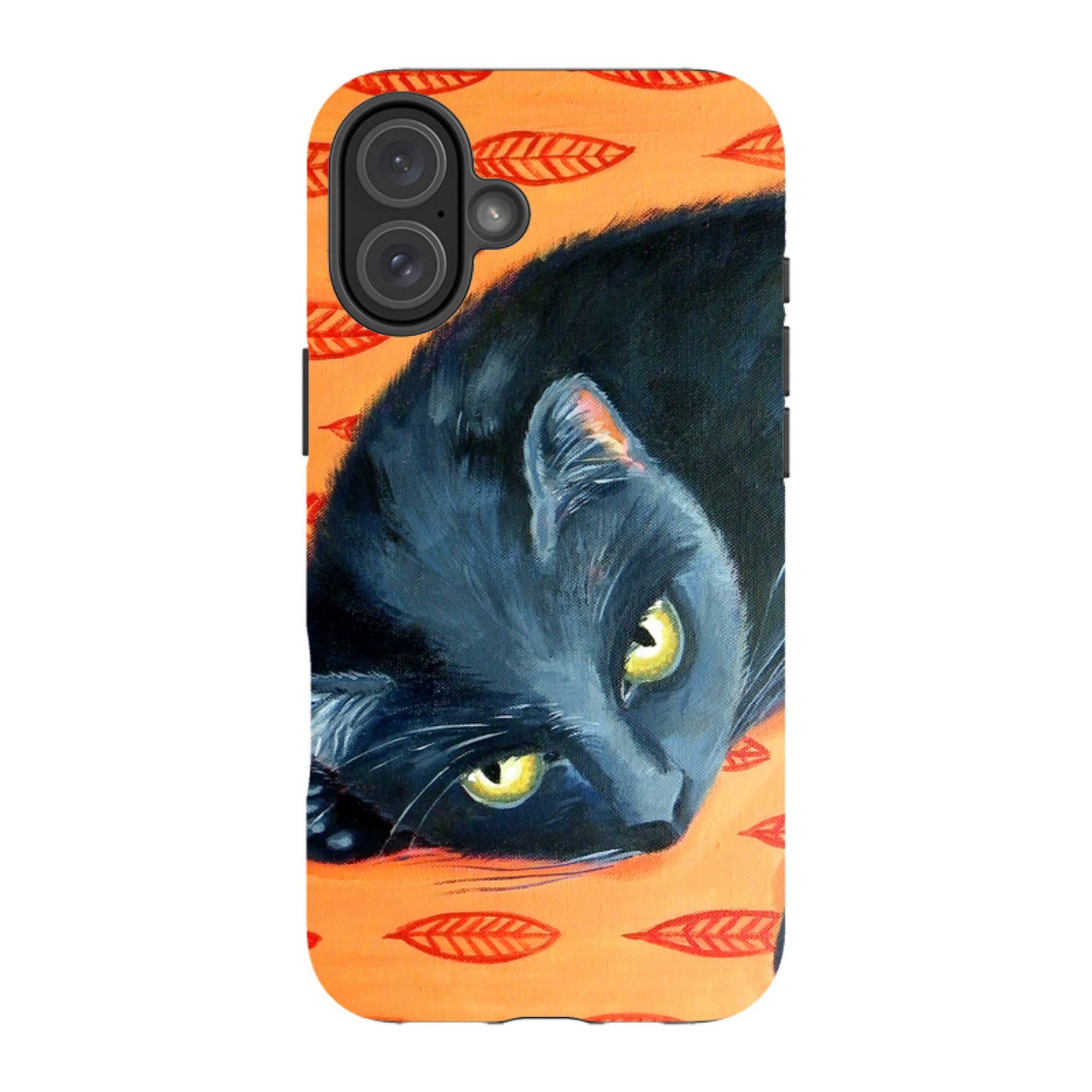 iPhone Tough Case - Black Cat By Mary Stubberfield