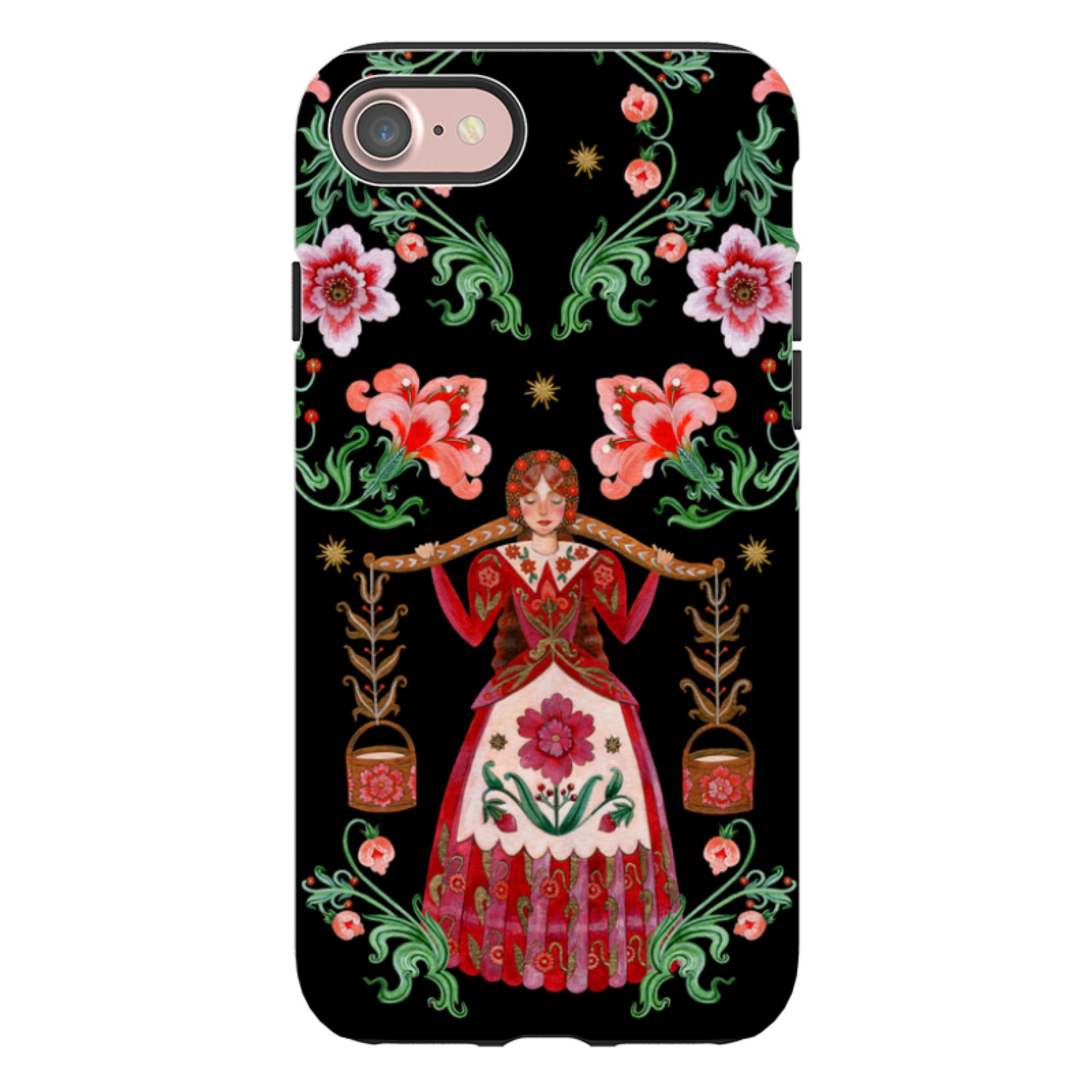 iPhone Tough  Case - Eight Maids A Milking By Maria Matos