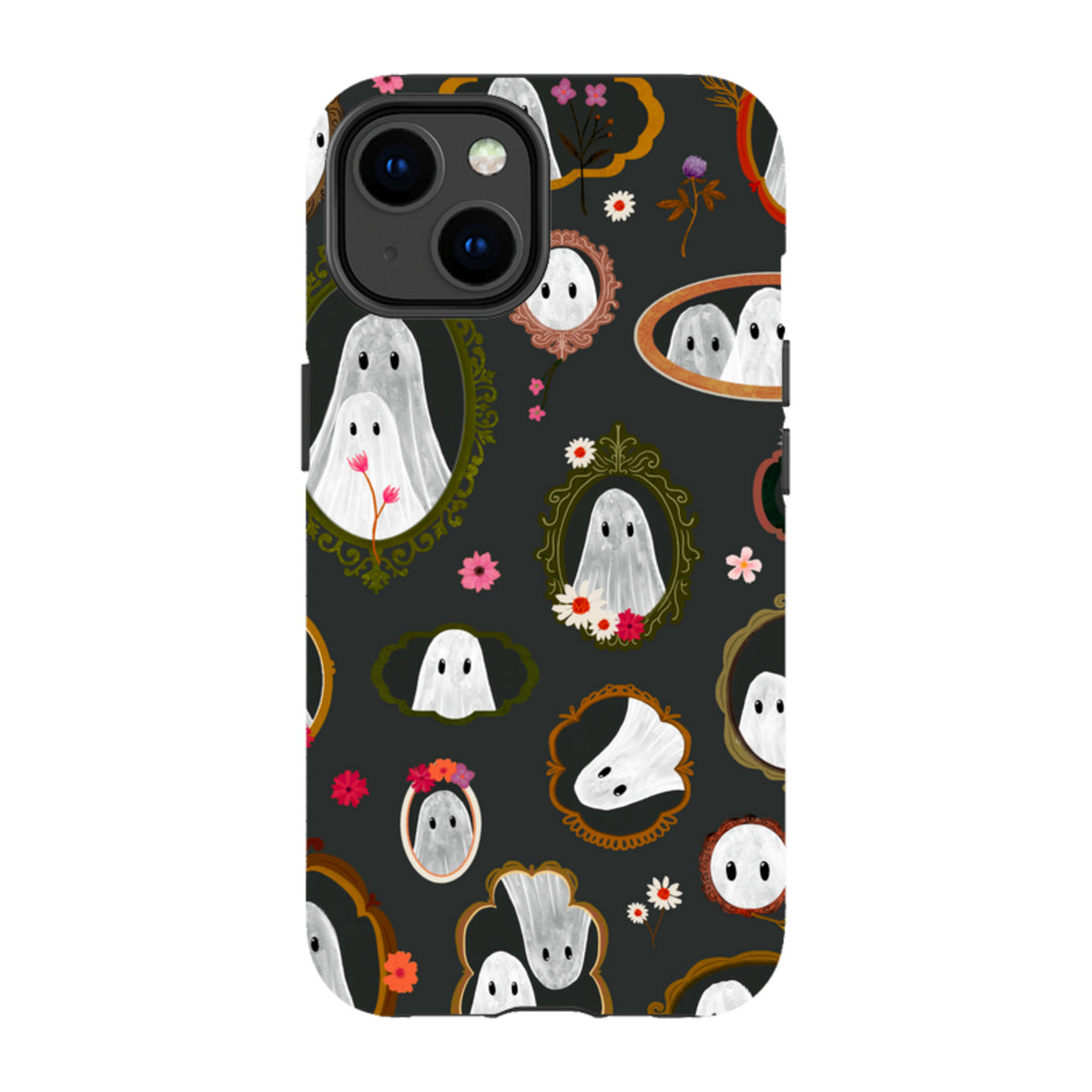 iPhone Tough Case - Framed Ghosts - Charcoal By Katherine Quinn