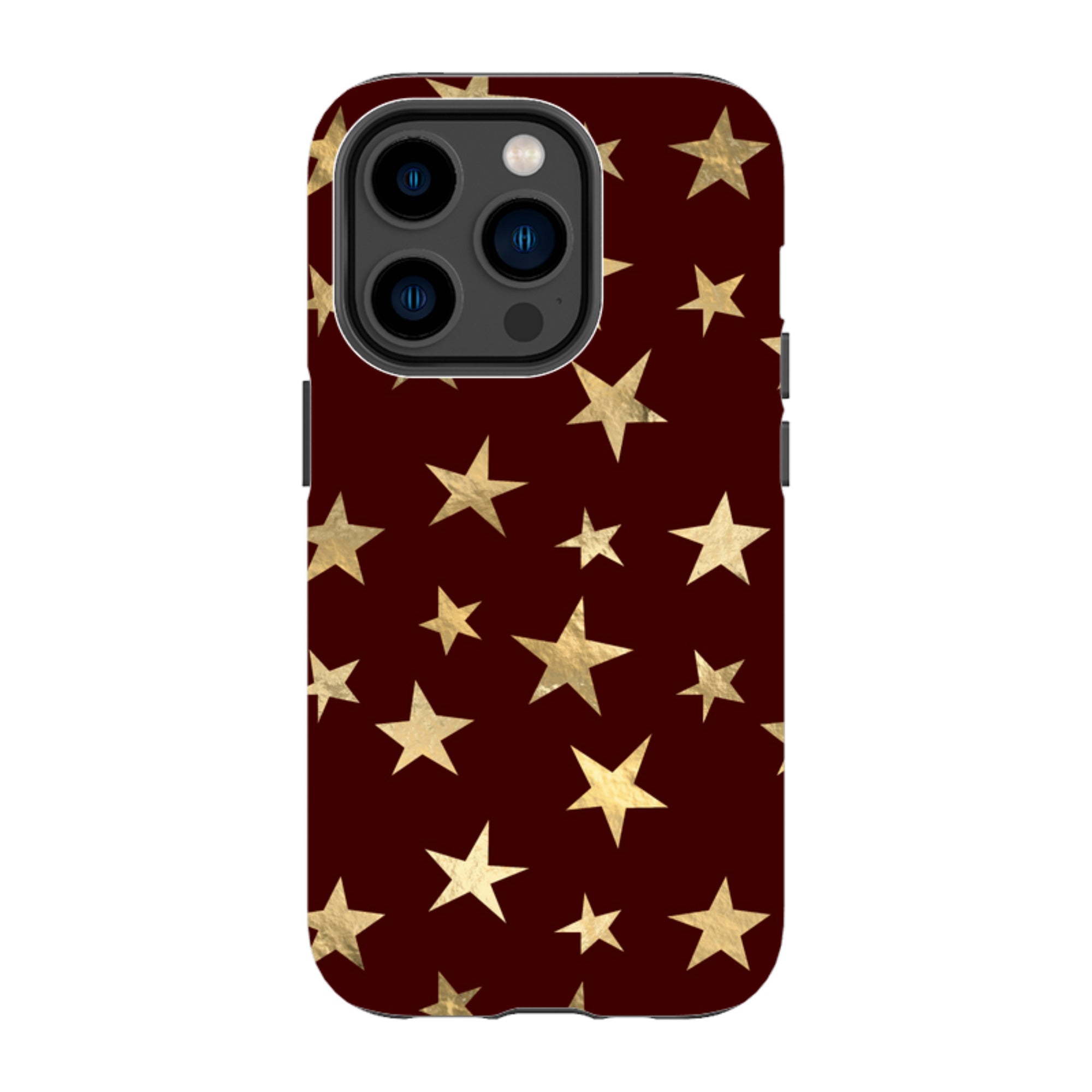 iPhone Tough Case - Brown and Gold Stars
