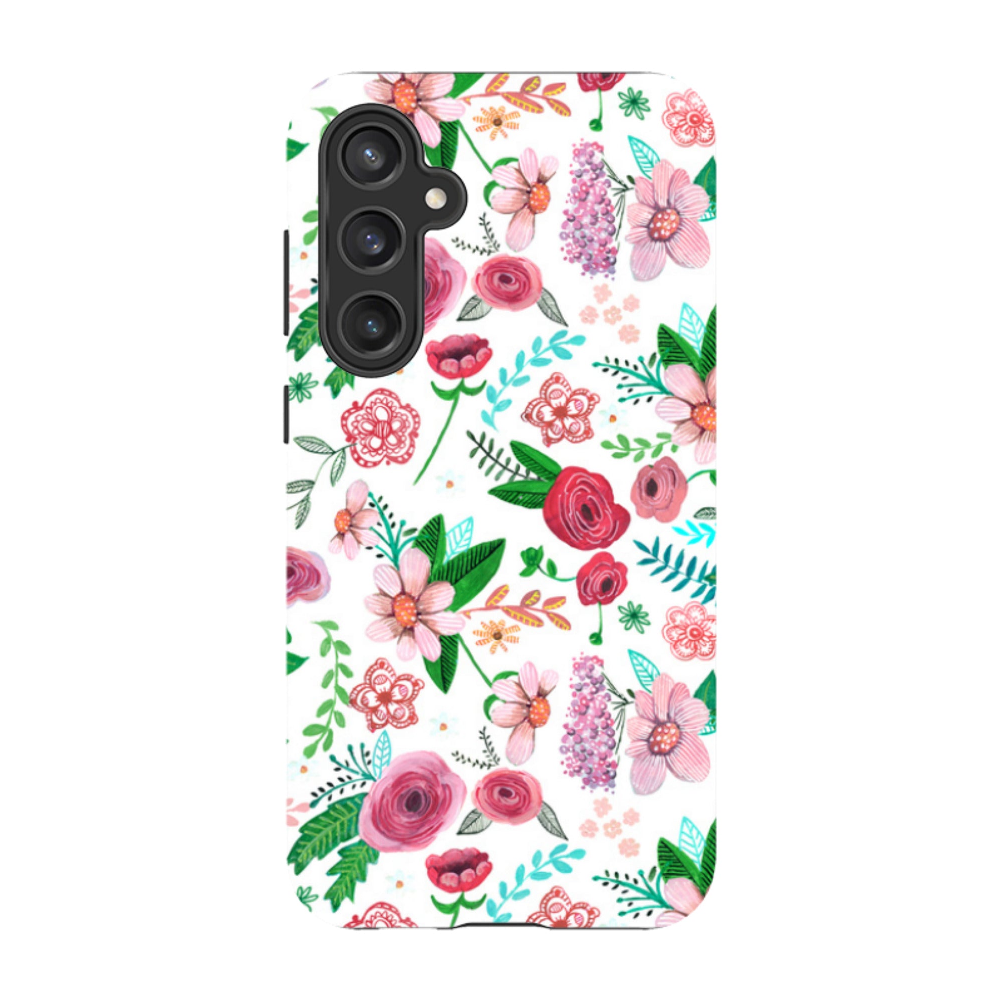 Samsung Tough Case - White Floral By Caroline Bonne Muller