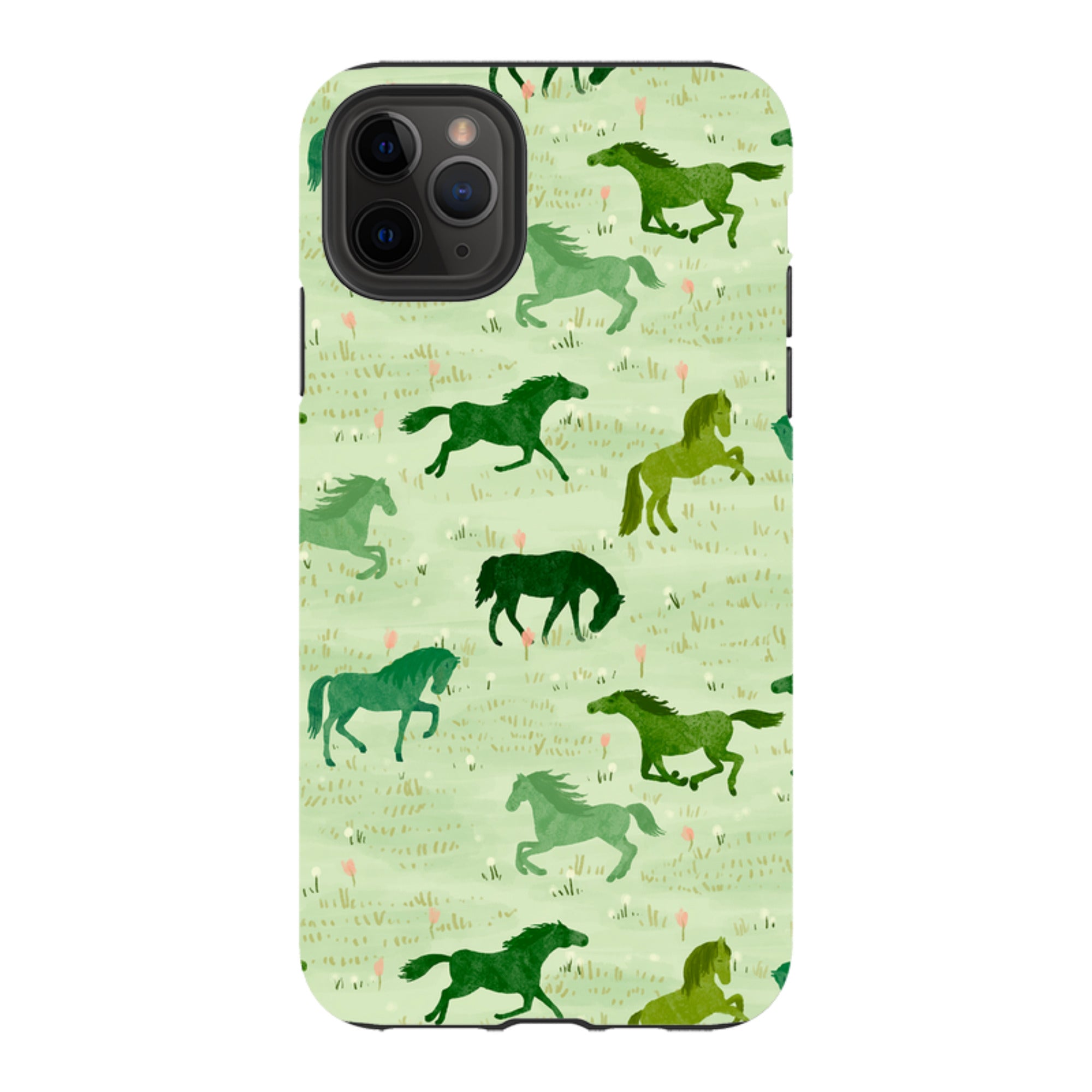 iPhone Tough Case - Wild Horses Meadow By Katherine Quinn