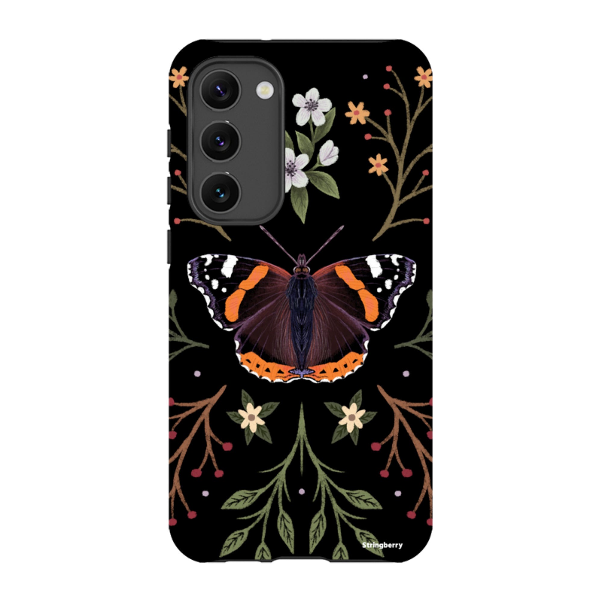 Samsung Tough Case - Red Admiral Butterfly By Anna Stead