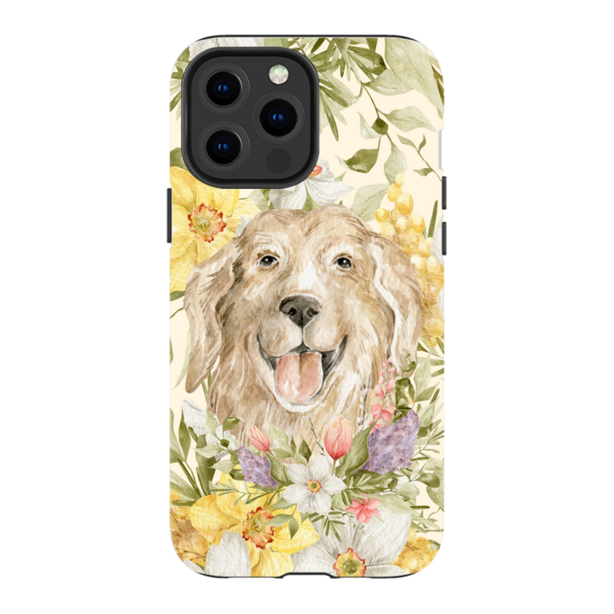iPhone Tough Case - Floral Dog