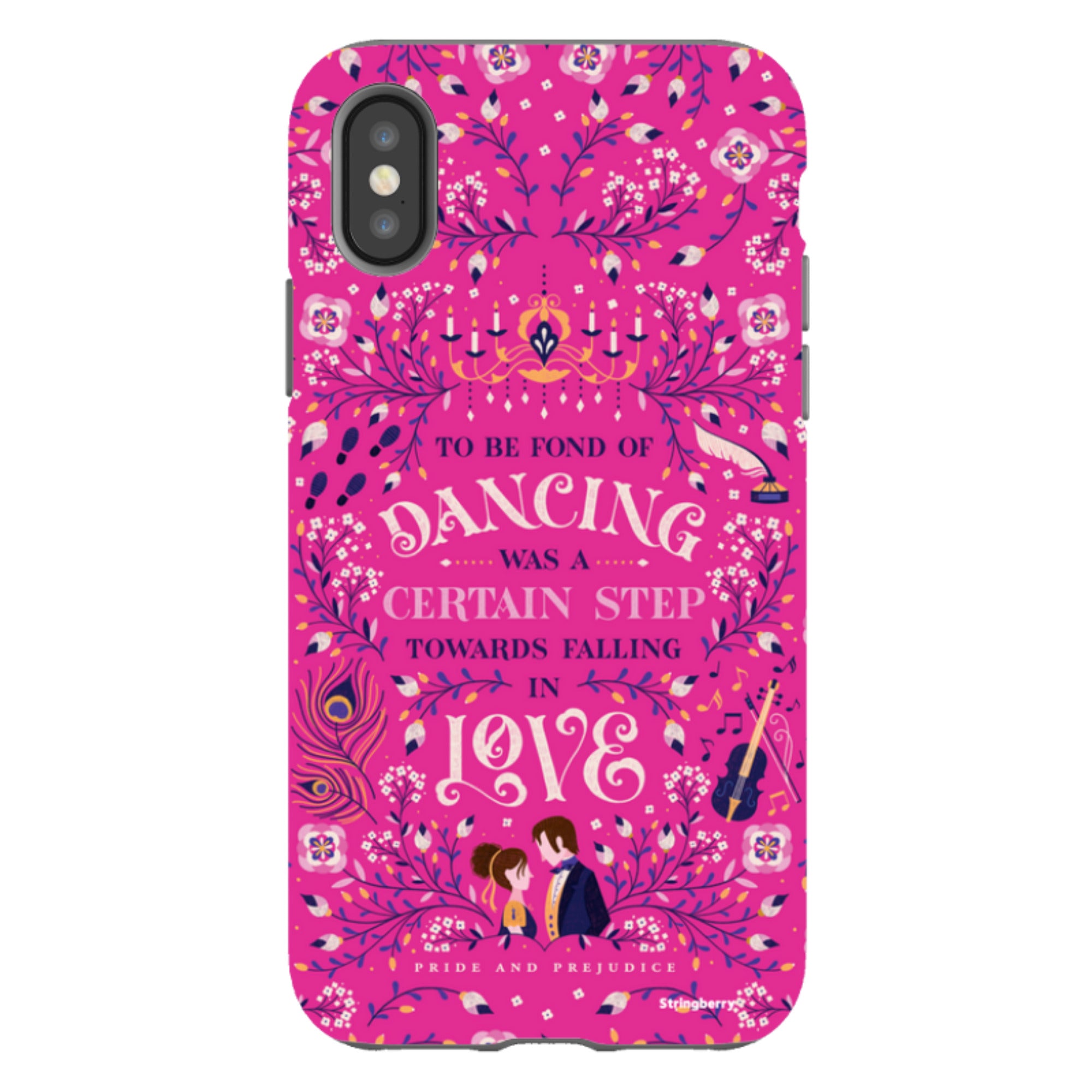 iPhone Tough Case - Pride And Prejudice Pink By Jenny Zemanek
