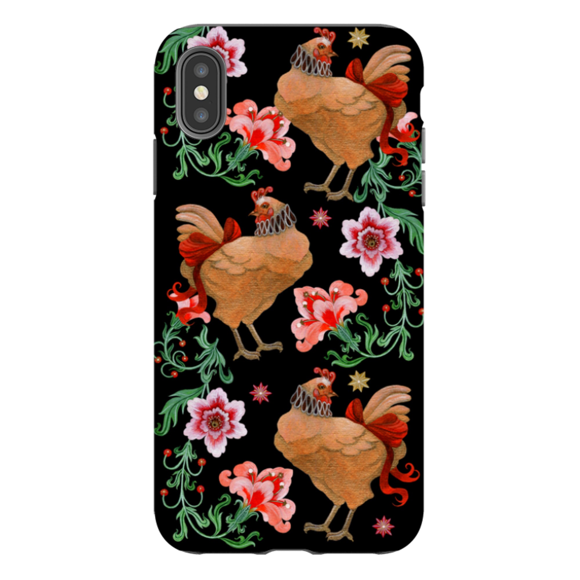 iPhone Tough  Case - Three French Hens By Maria Matos