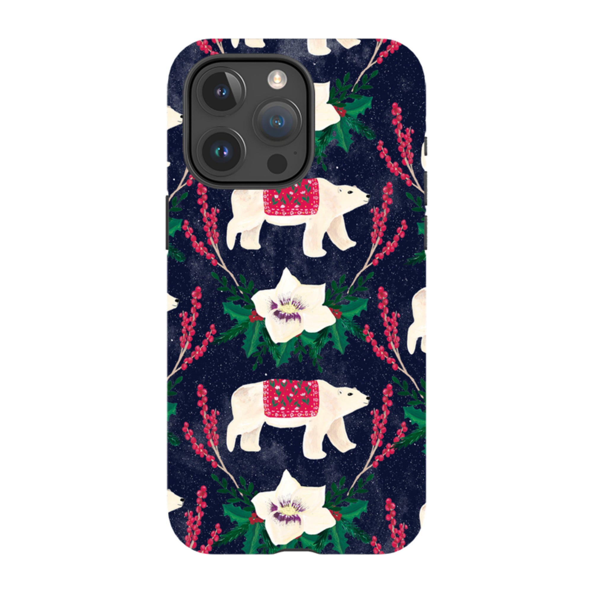 iPhone Tough Case - Midnight Polar Bears By Abby Jacobs