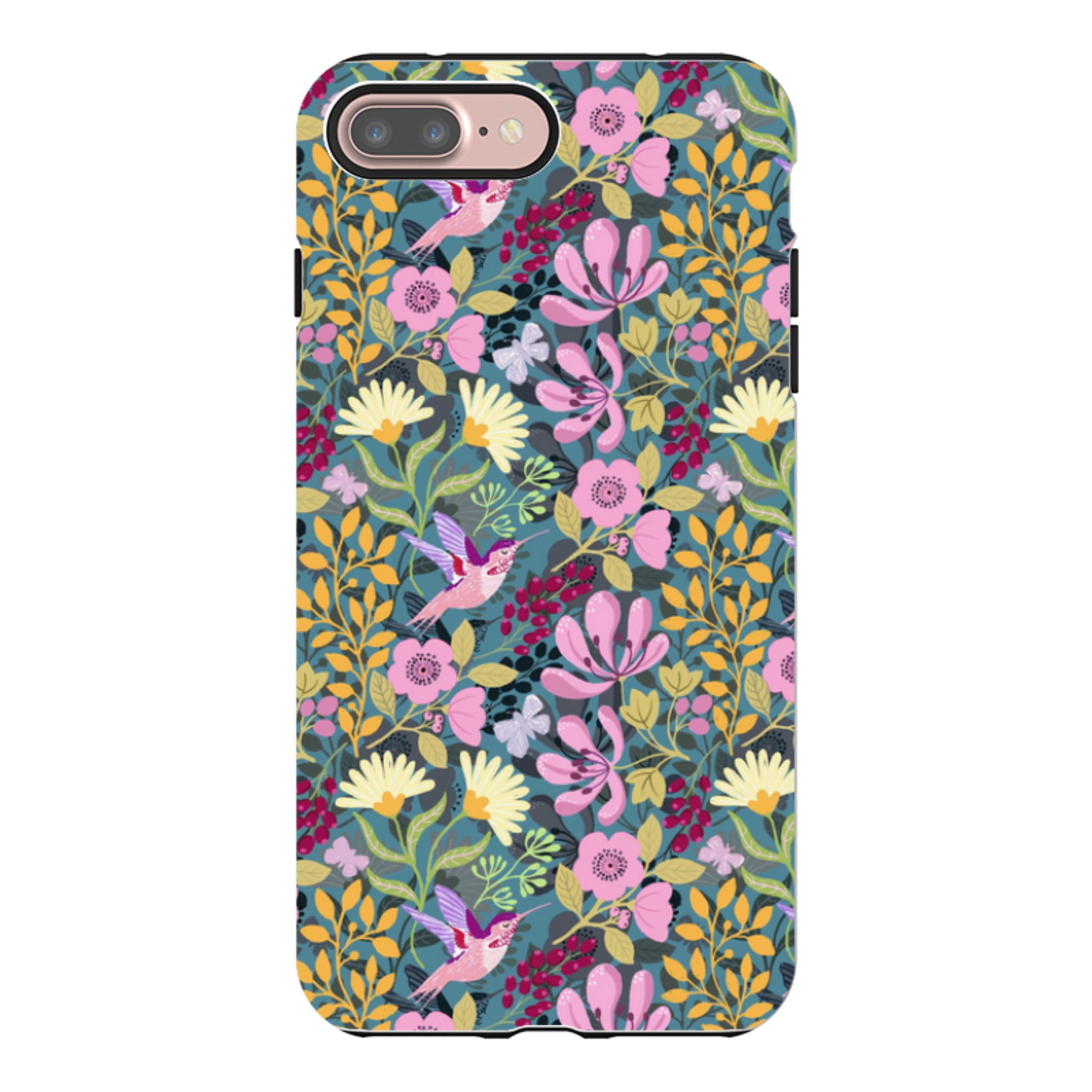 iPhone Tough Case - Hummingbird Pattern By Bex Parkin