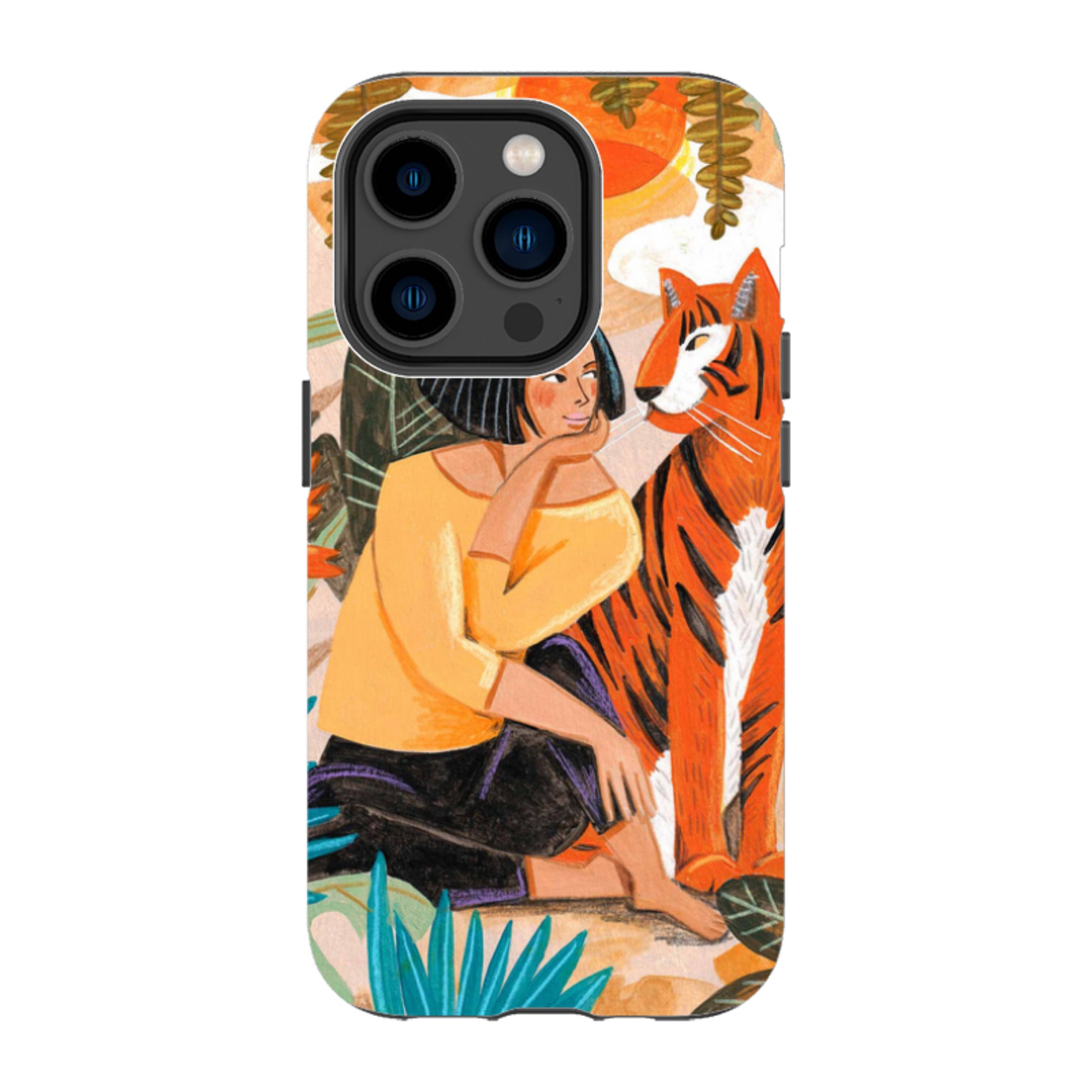 iPhone Tough Case - Hello Tiger By Caroline Bonne Muller