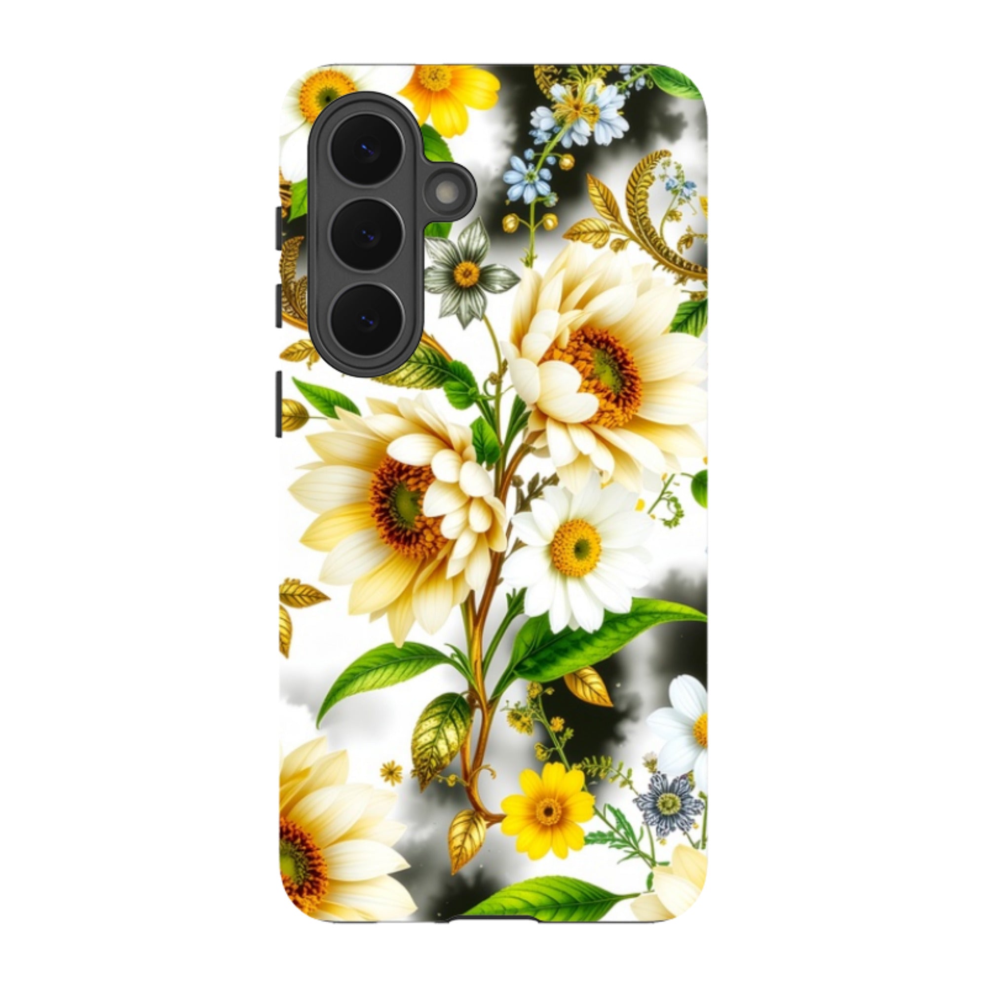 Samsung Tough  Case - Gold Flowers