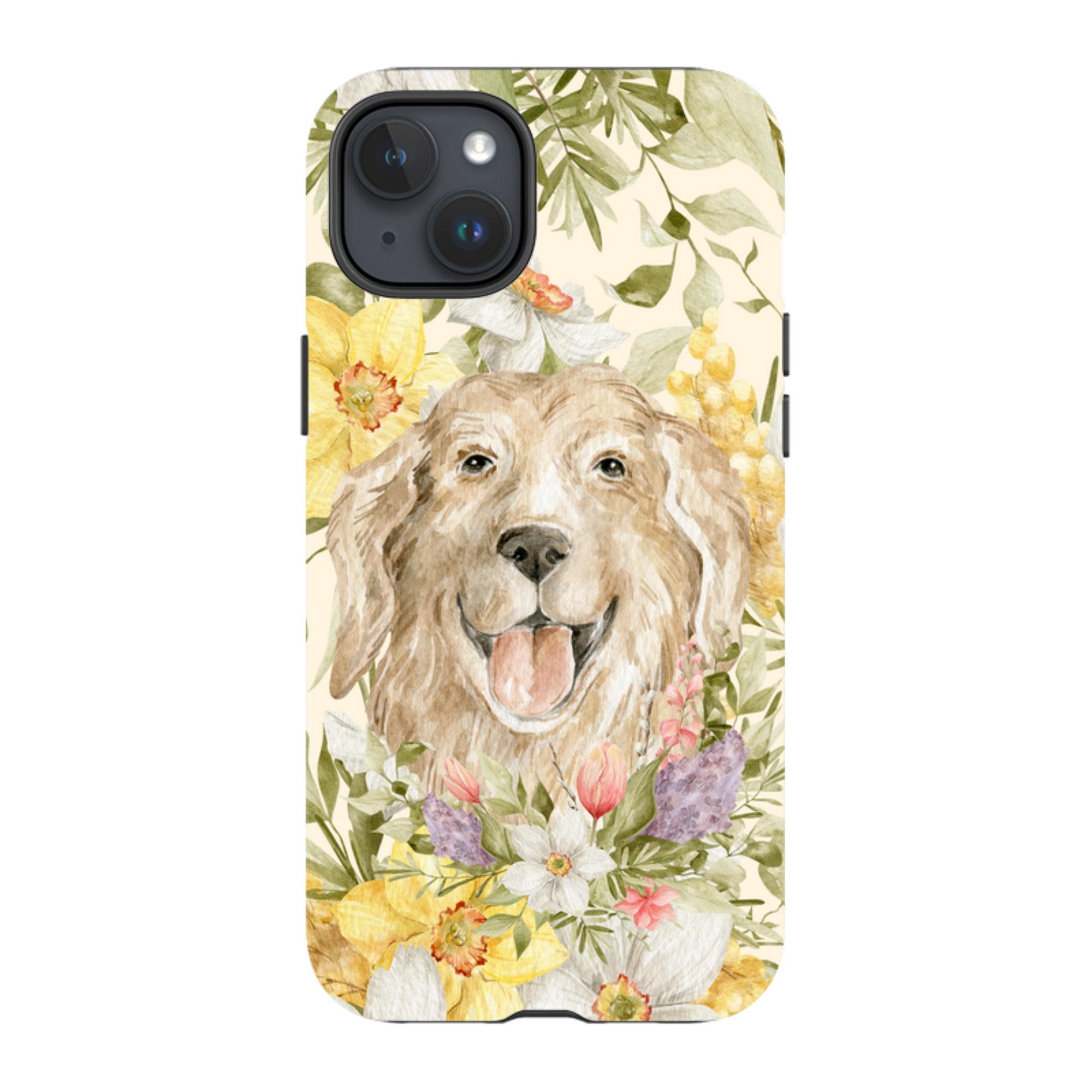 iPhone Tough Case - Floral Dog