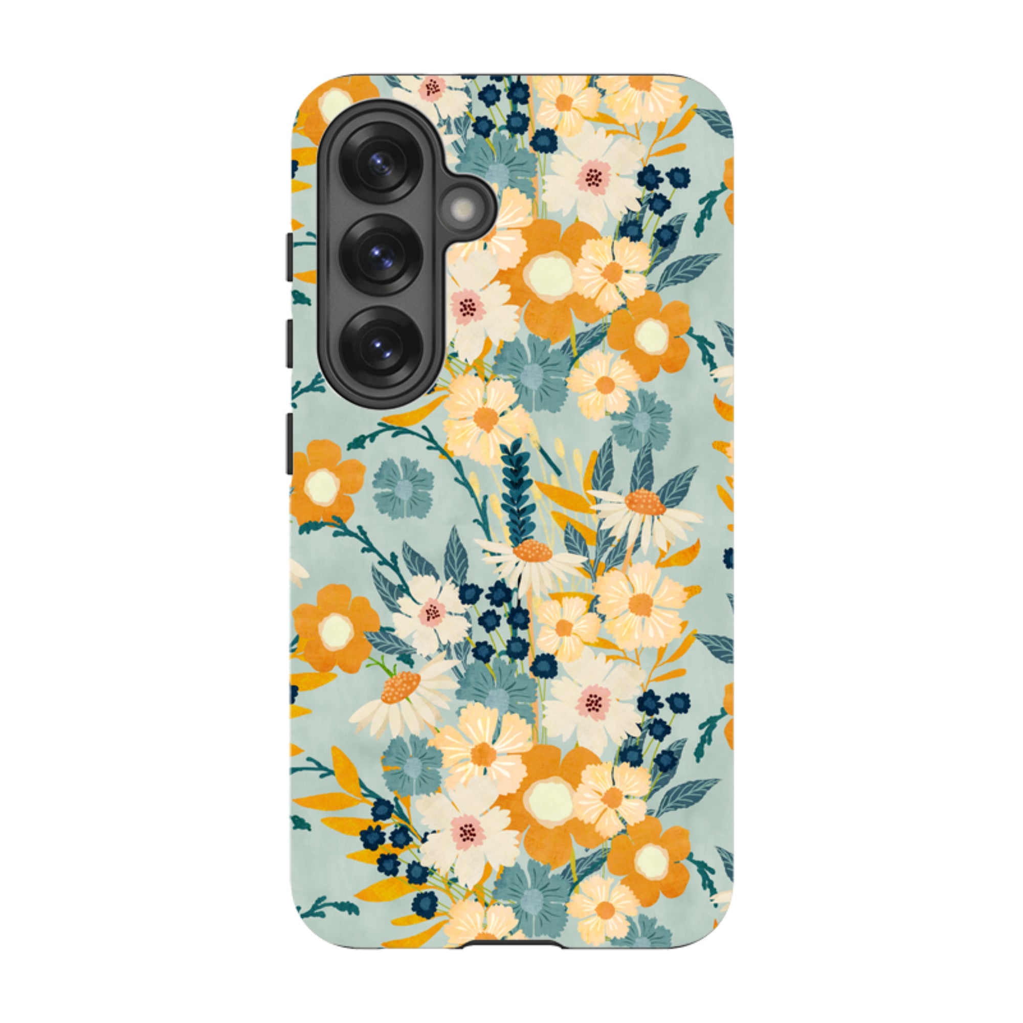 Samsung Tough Case - Yellow And Blue Floral By Katherine Quinn