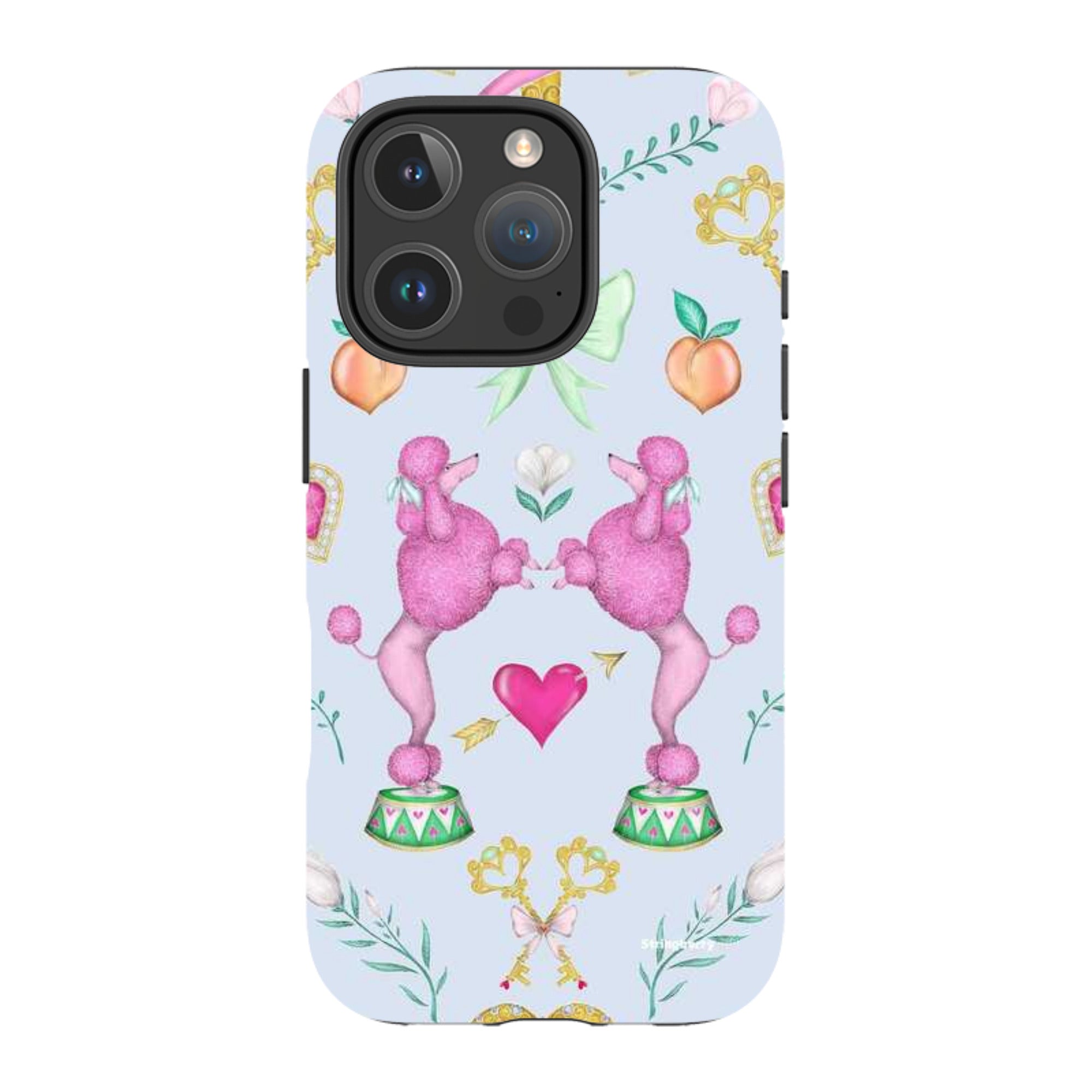 iPhone Tough Case - Pink Poodle Parlour Powder By Catherine Rowe