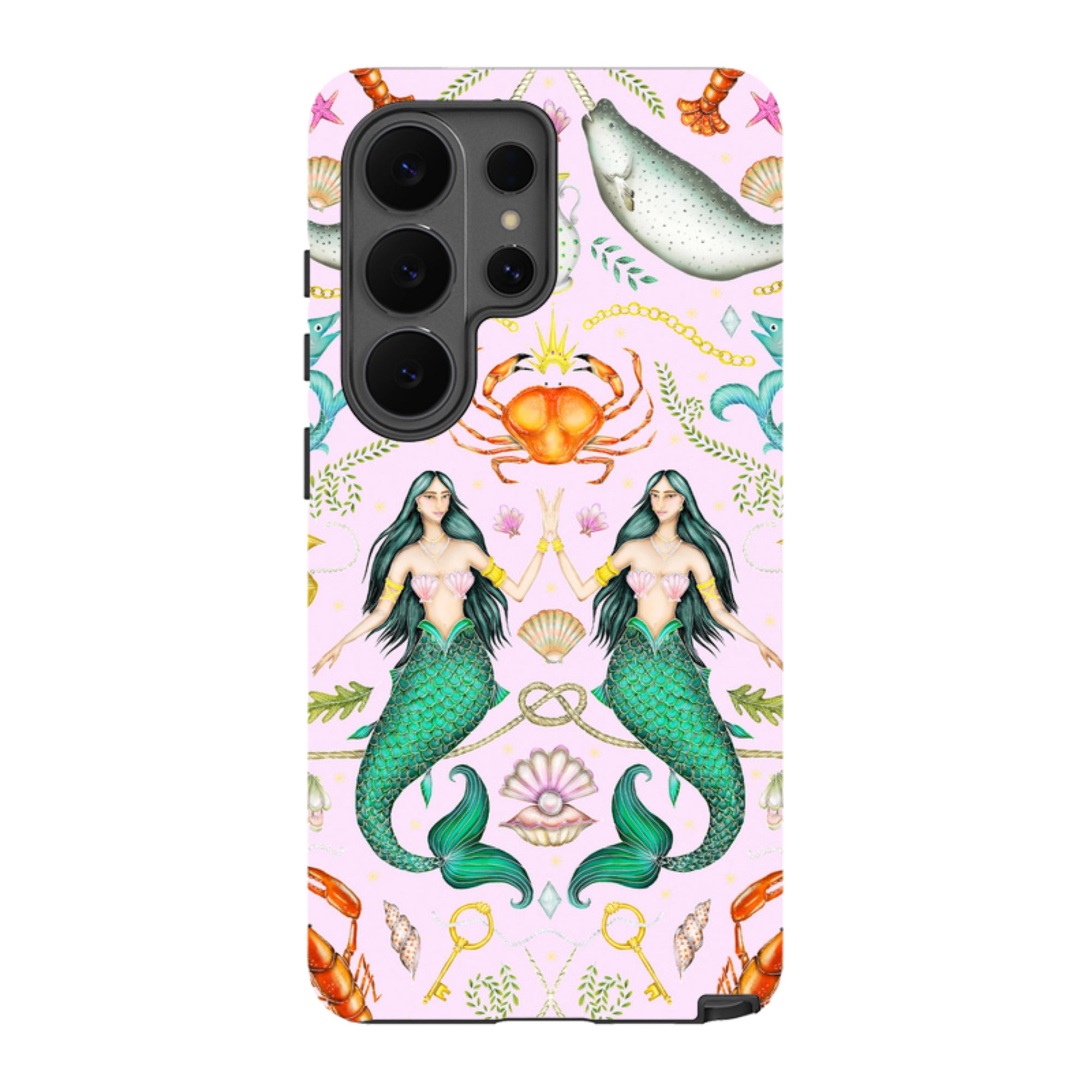 Samsung Tough Case - Tritons Treasure Pink By Catherine Rowe