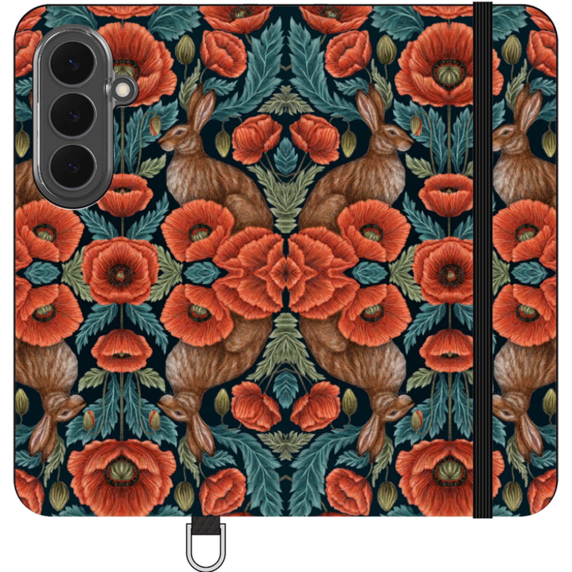 Poppy Red Wallet Case By Catherine Rowe