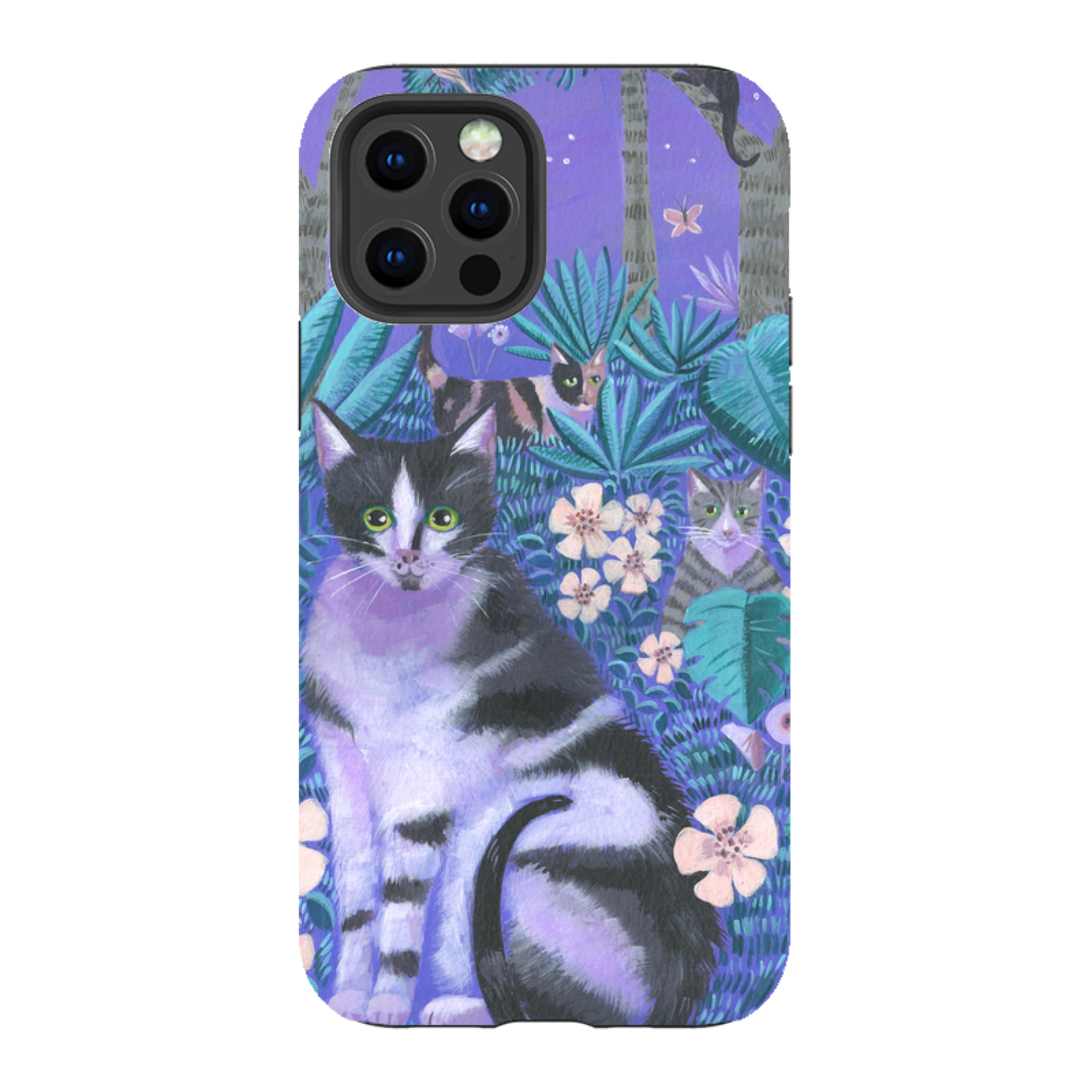 iPhone Tough Case - Night Cats 2 By Mary Stubberfield