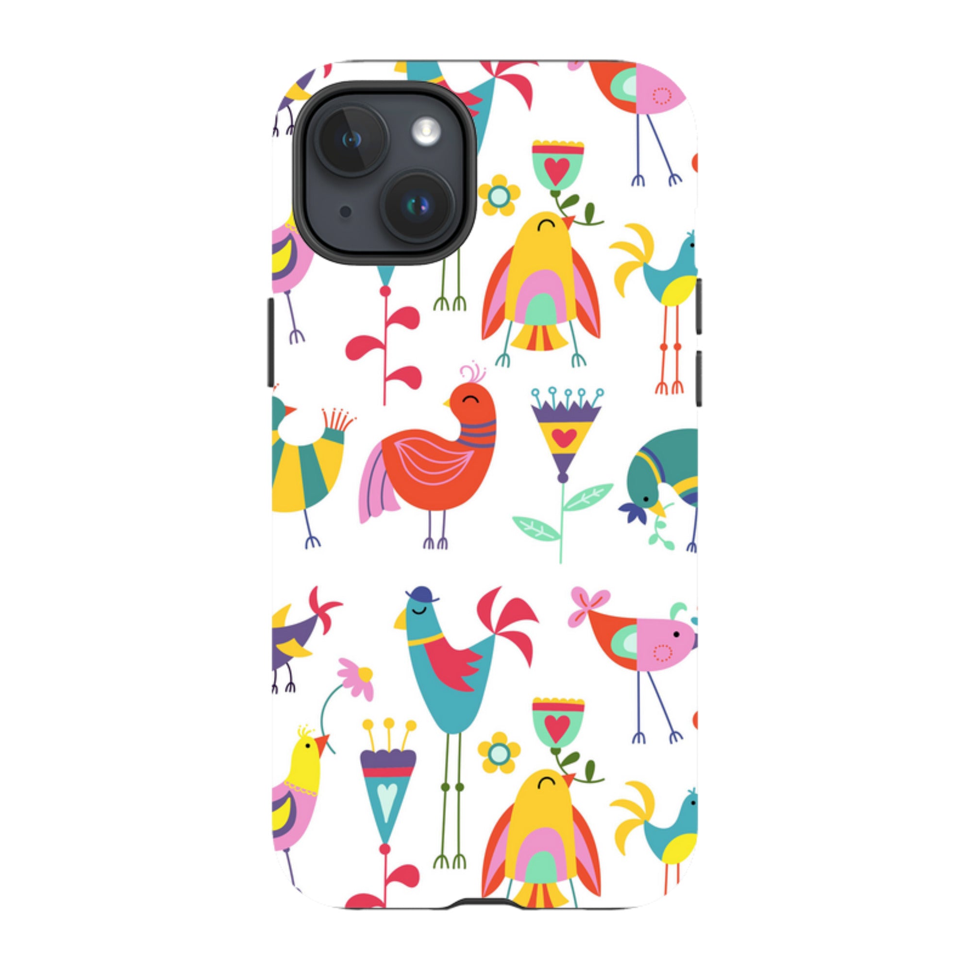 iPhone Tough Case - Folky Birds By Suzy Taylor
