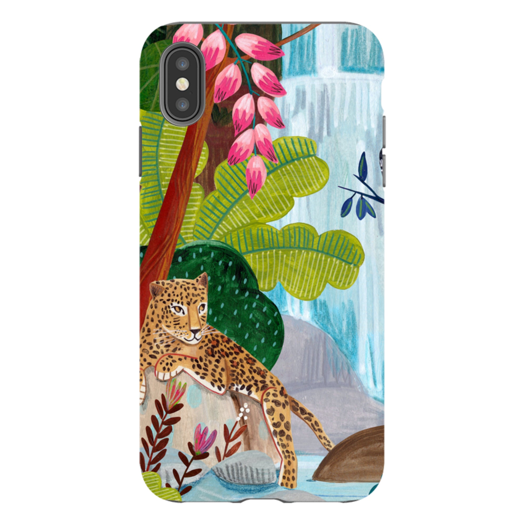 iPhone Tough Case - Waterfall Leopard By Caroline Bonne Muller