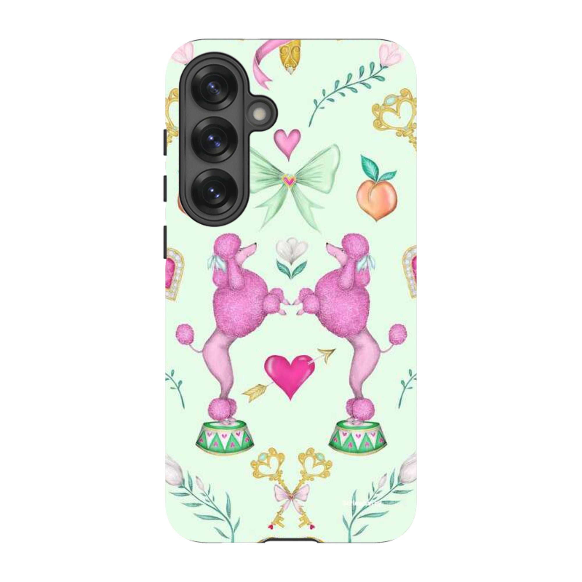 Samsung Tough Case - Pink Poodle Parlour Mint By Catherine Rowe