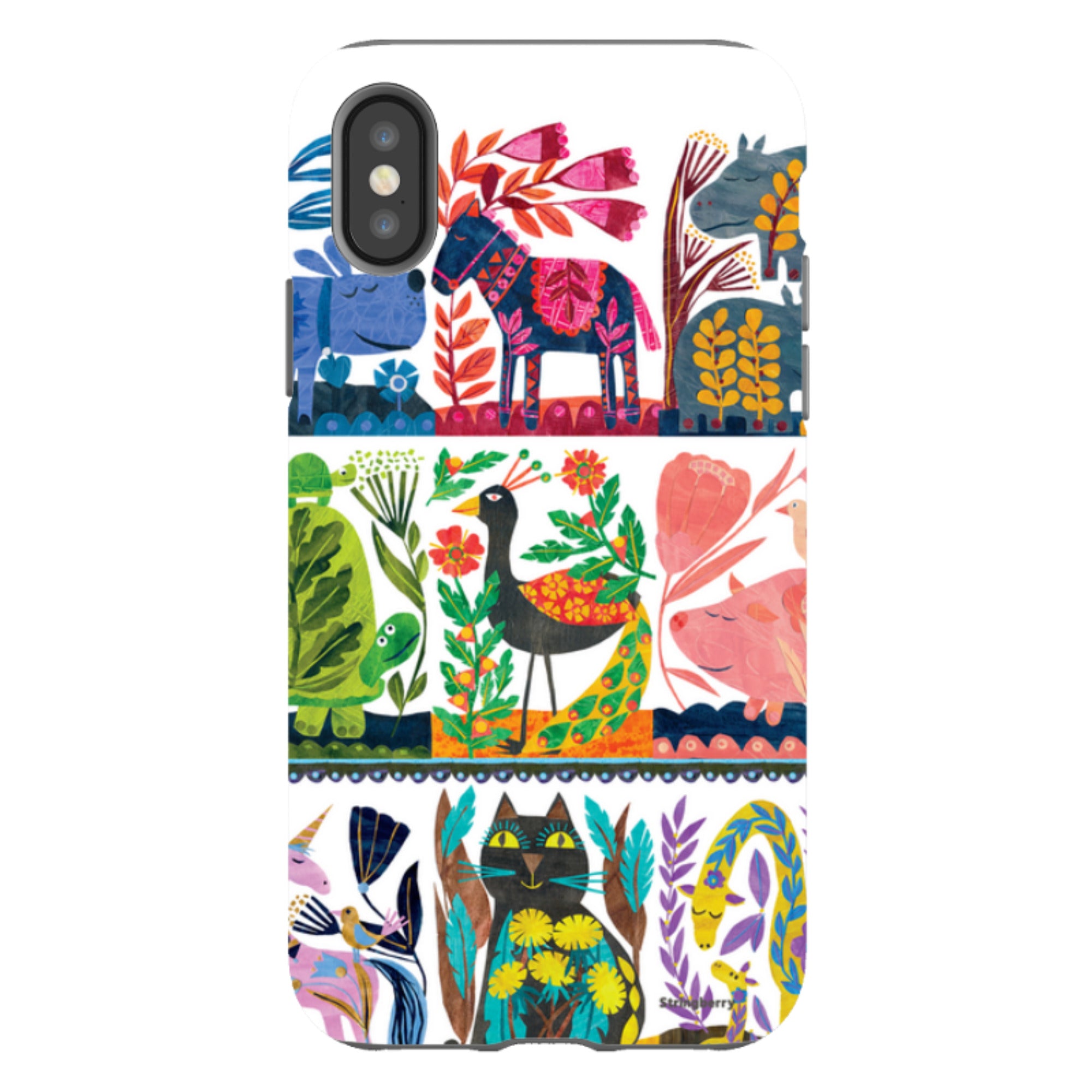 iPhone Tough Case - Folk Colour By Tracey English