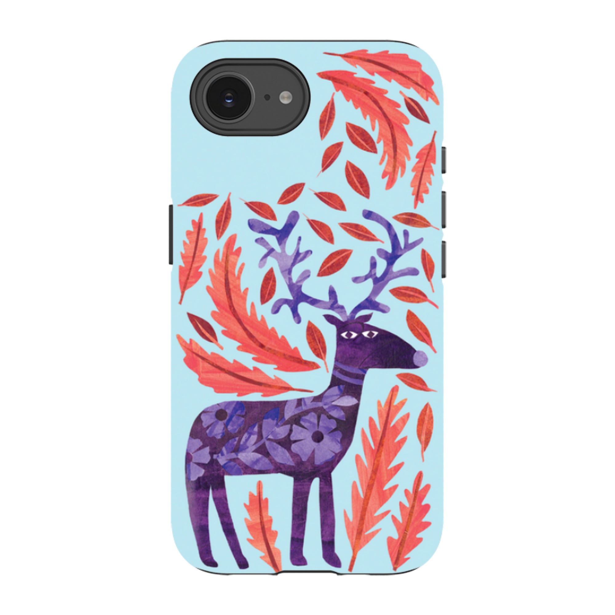 iPhone Tough Case - Purple Reindeer By Tracey English