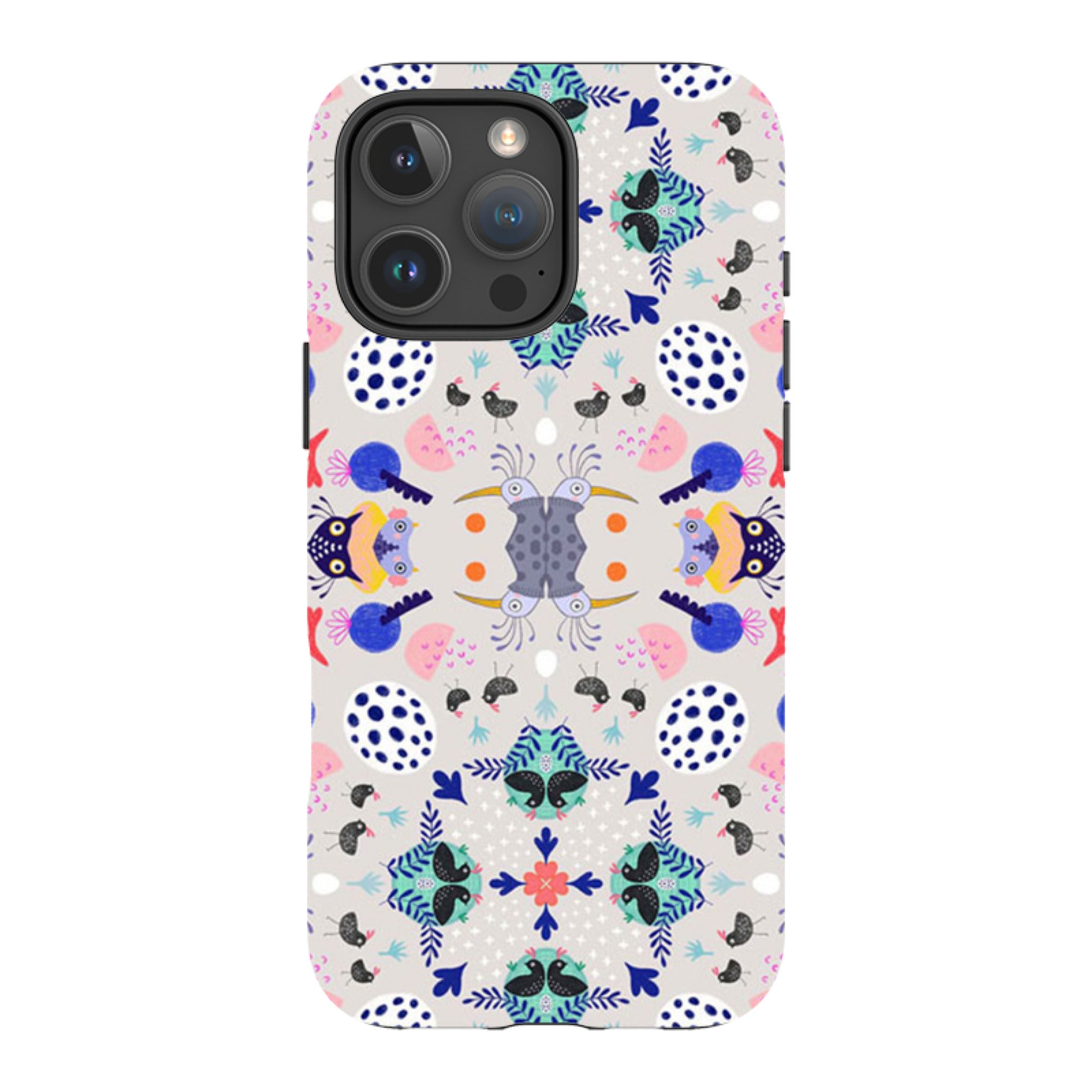 iPhone MagSafe Tough Case -  Crazy Bird Pattern By Mia Underwood