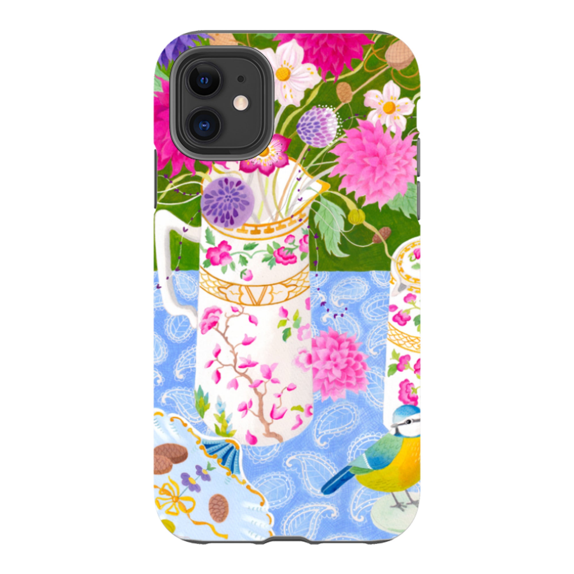 iPhone Tough Case - Dahlias By Bex Parkin