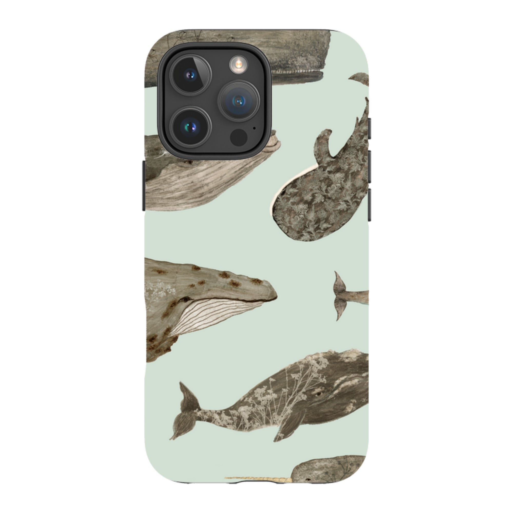 iPhone Tough Case - Wild Flower Whales By Katherine Quinn