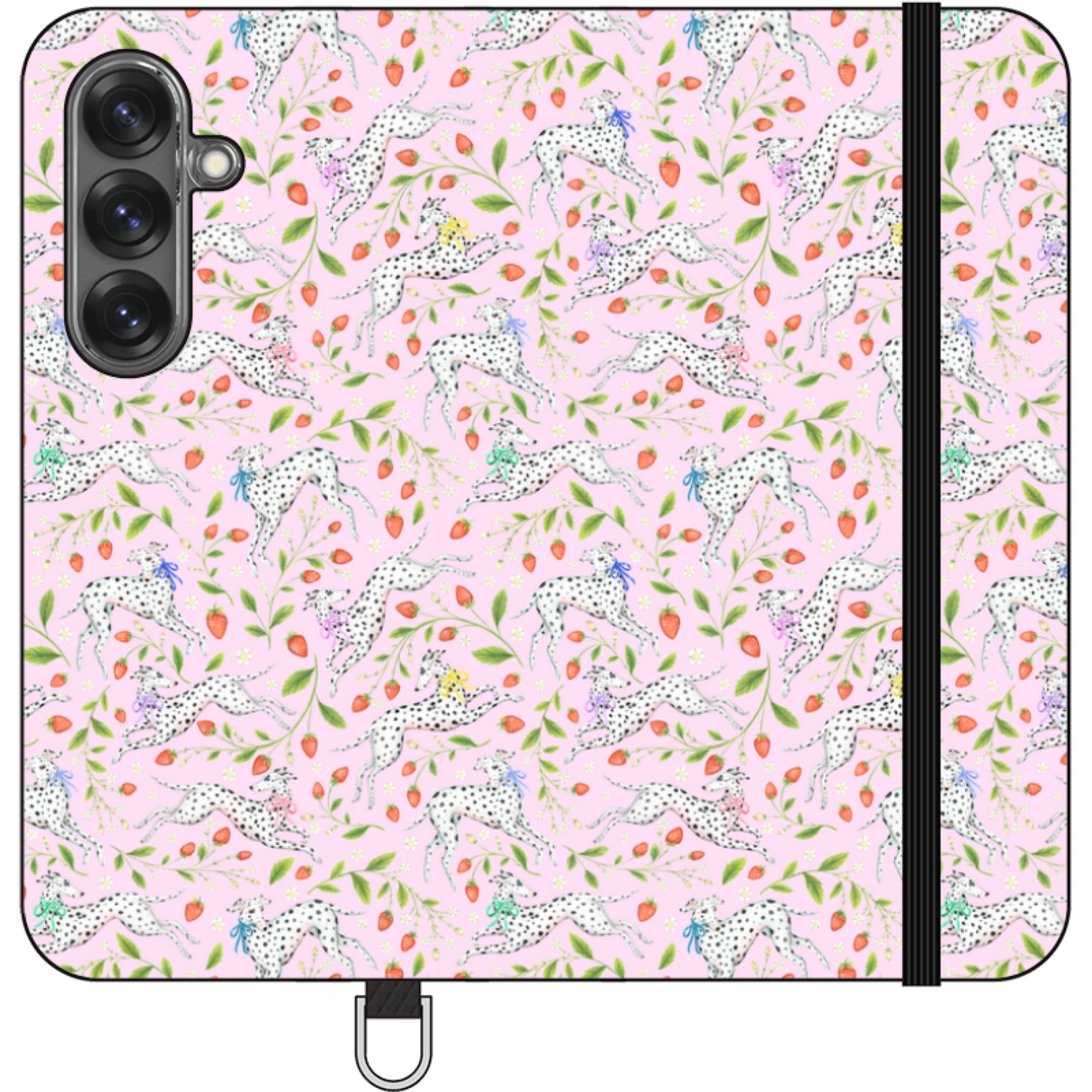 Spots and Strawbs Wallet Case By Catherine Rowe