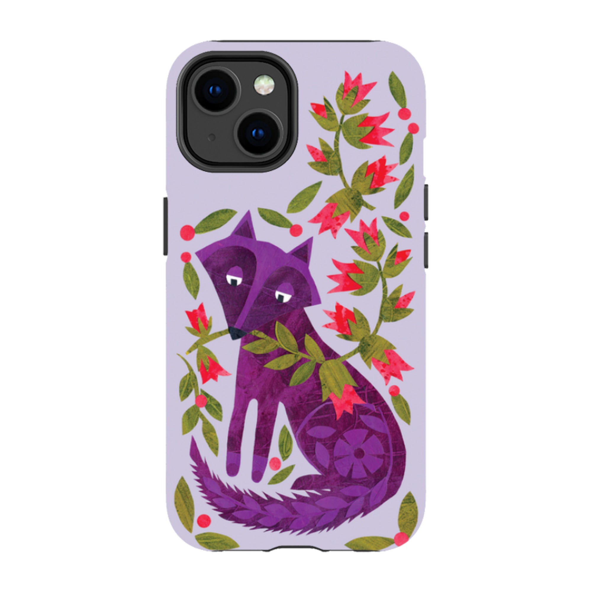iPhone Tough Case - Purple Foxie By Tracey English