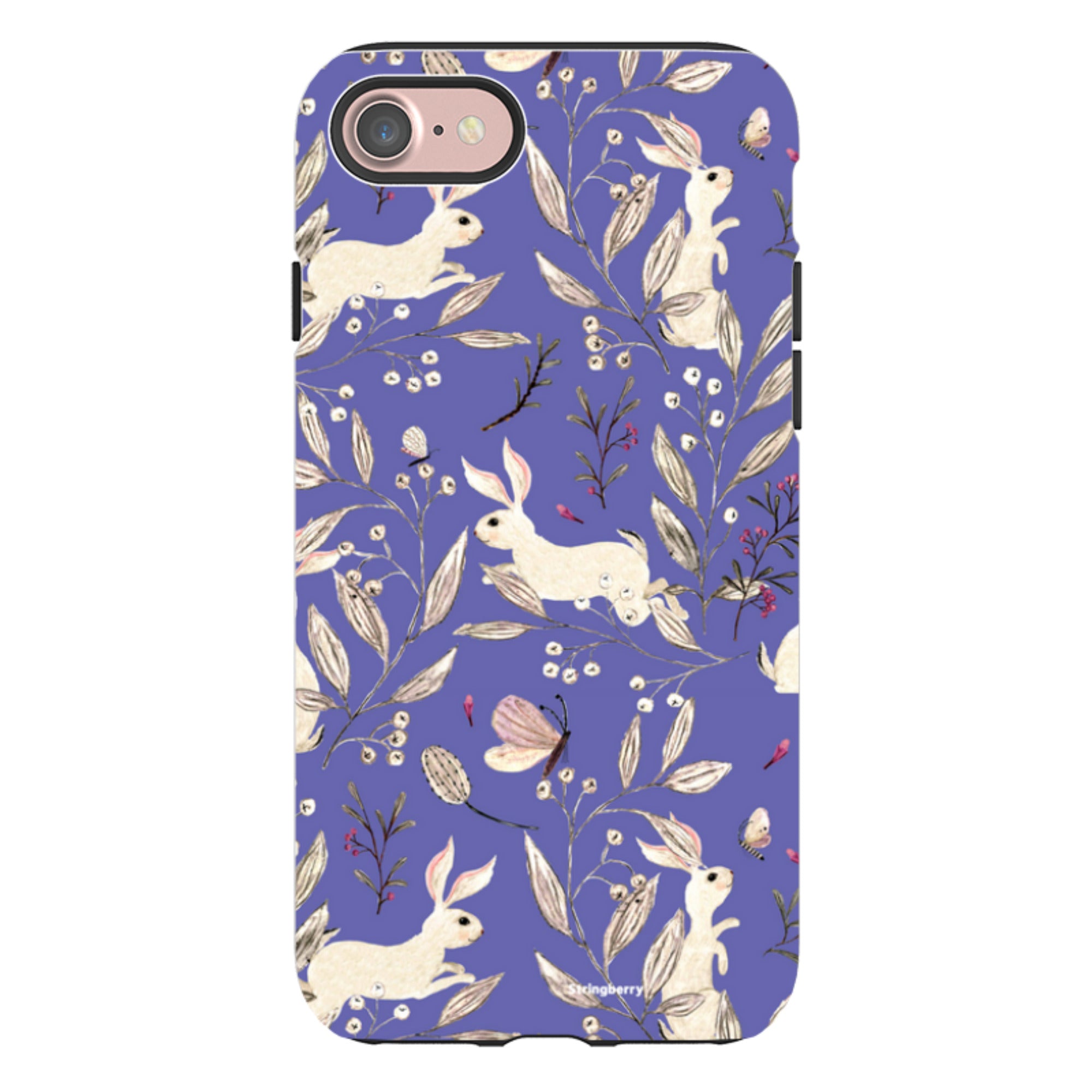 iPhone Tough Case - Bunnies Periwinkle By Katherine Quinn