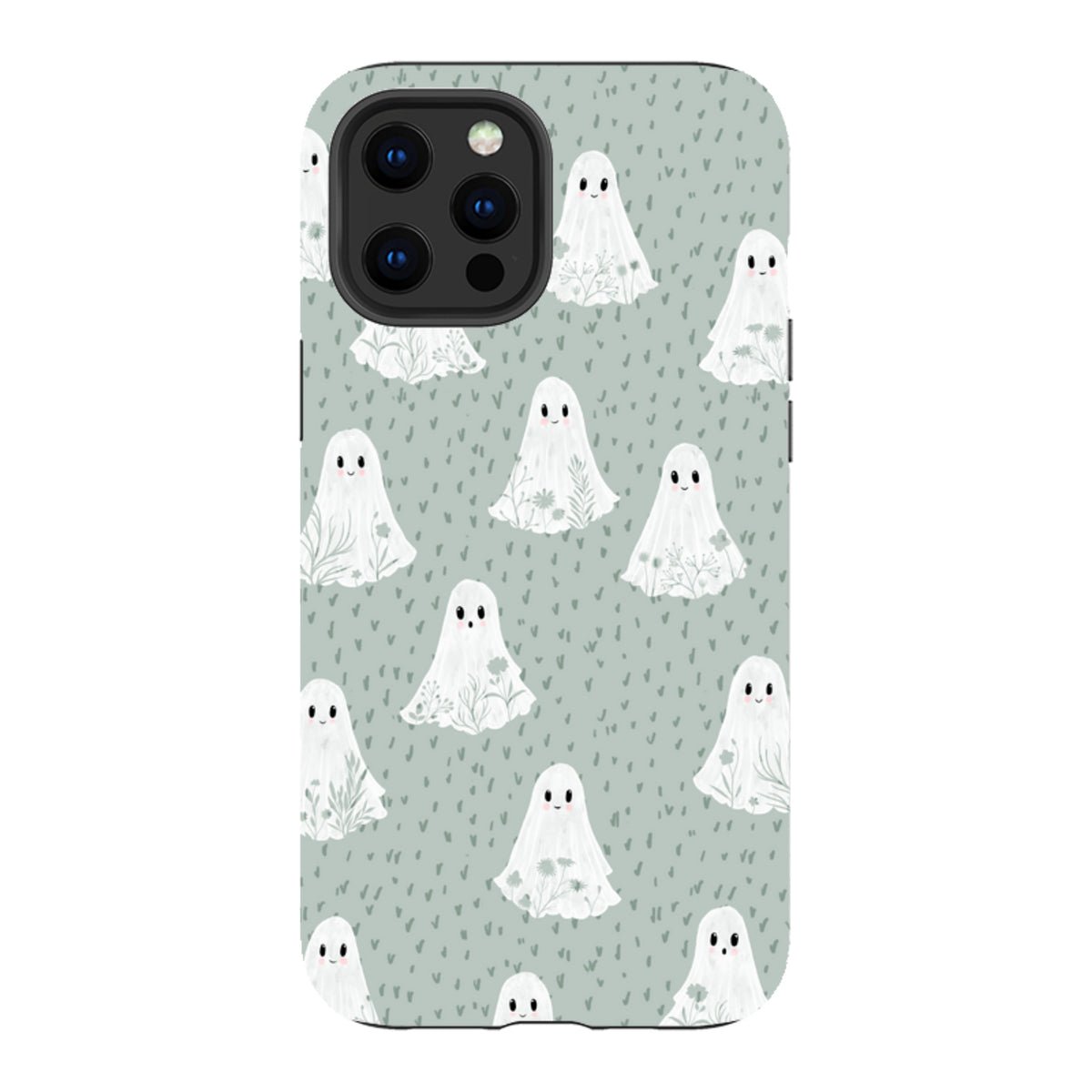 iPhone Tough Case - Floral Ghosts - Dusty Gourd By Katherine Quinn