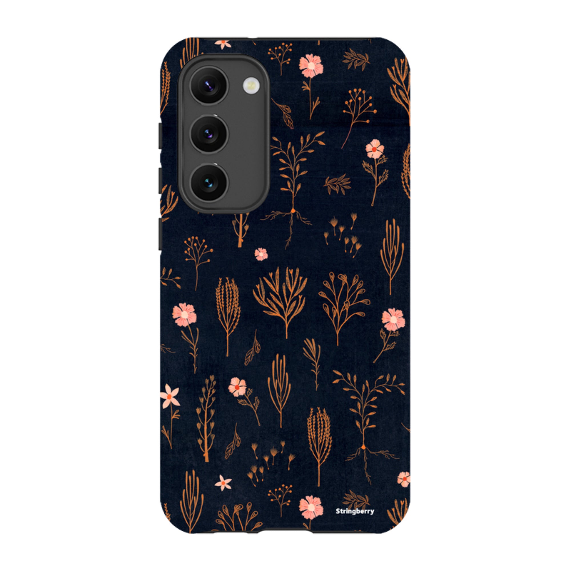 Samsung Tough Case - Floral Light Orange And Pink By Katherine Quinn
