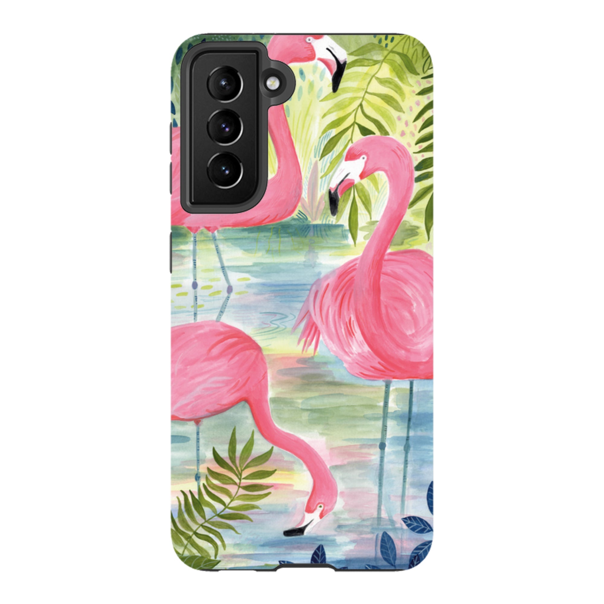 Samsung Tough Case - Three Flamingo By Bex Parkin