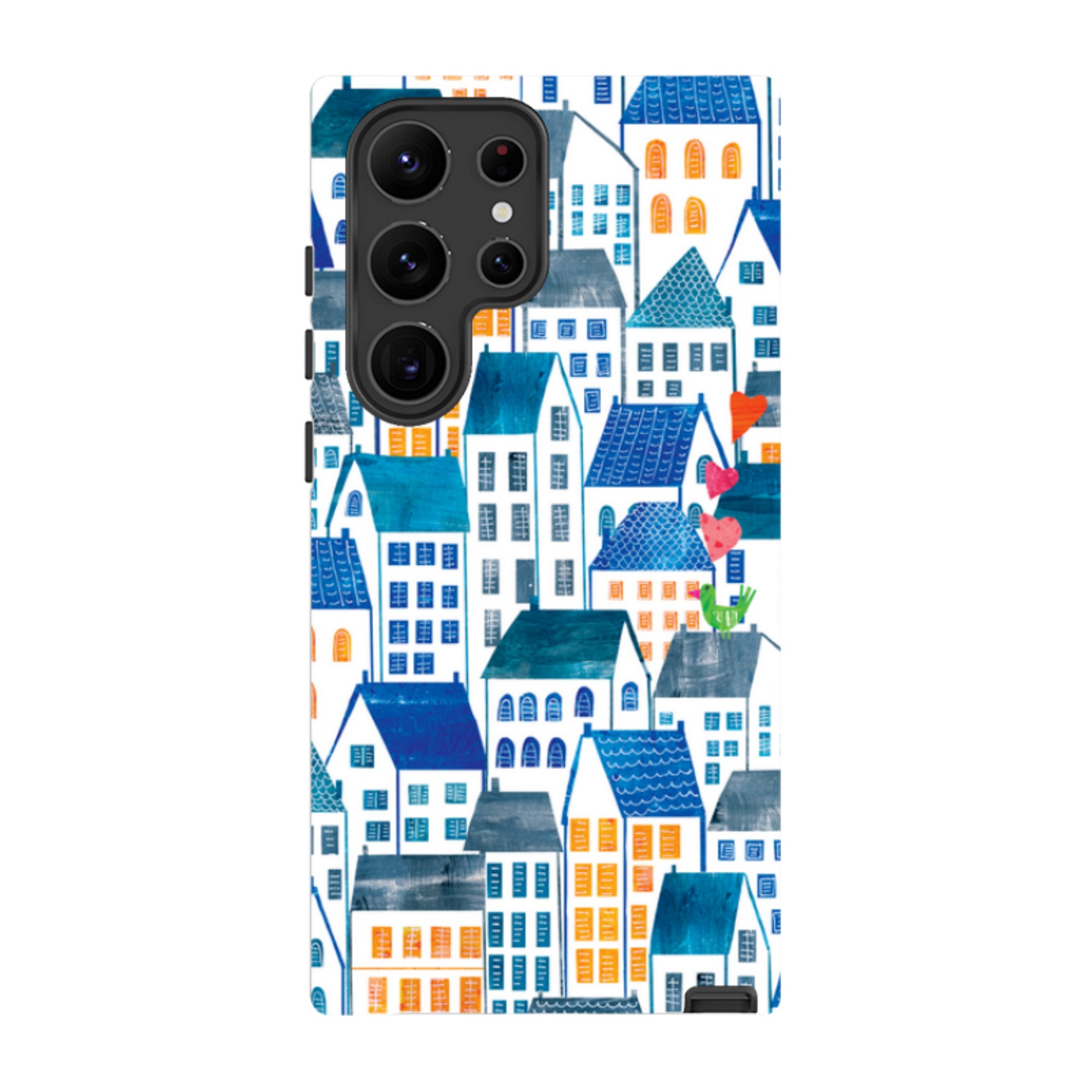 Samsung Tough Case - Blue Rooftop Houses By Tracey English